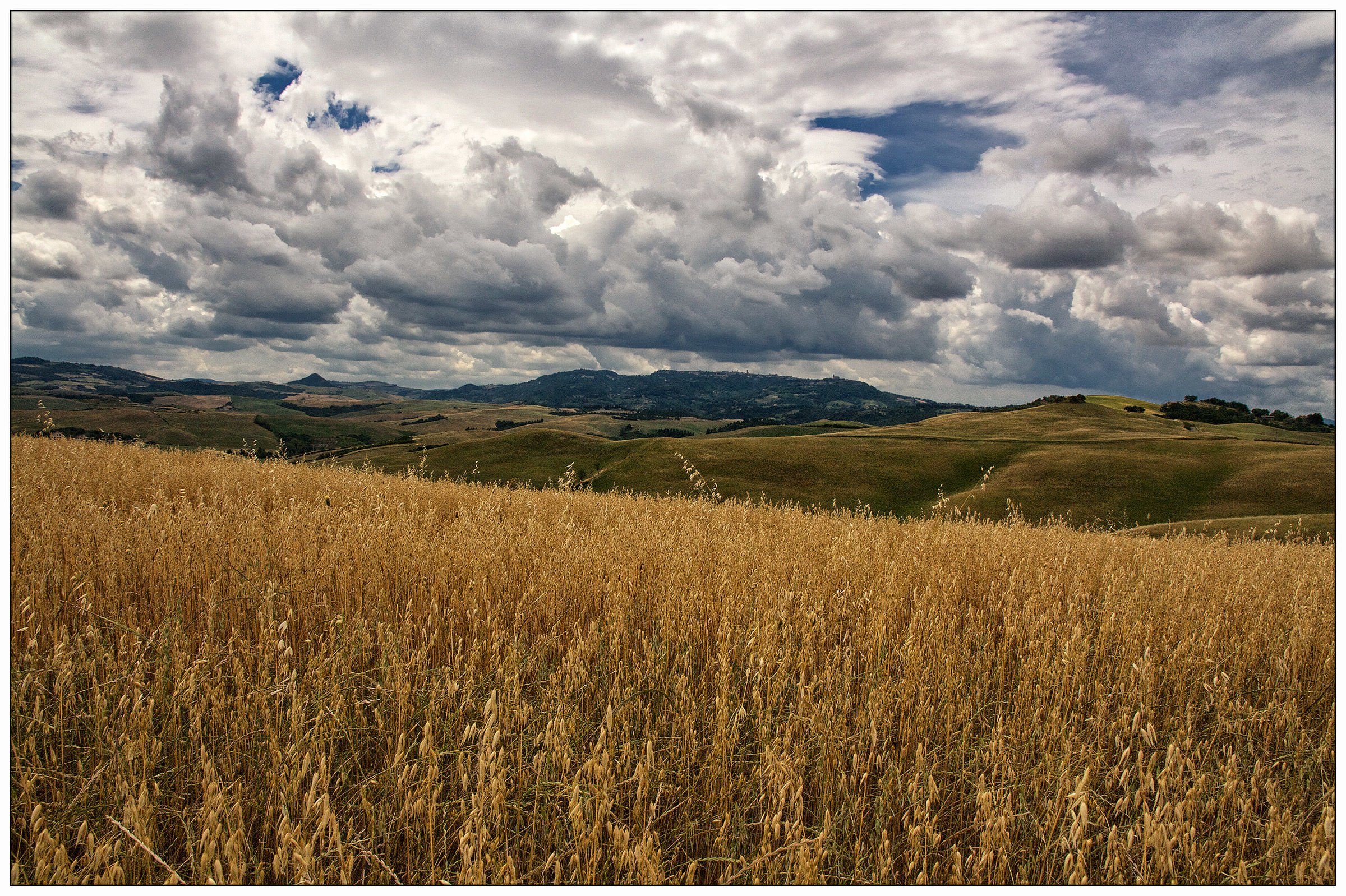 Volterra grano e nuvole