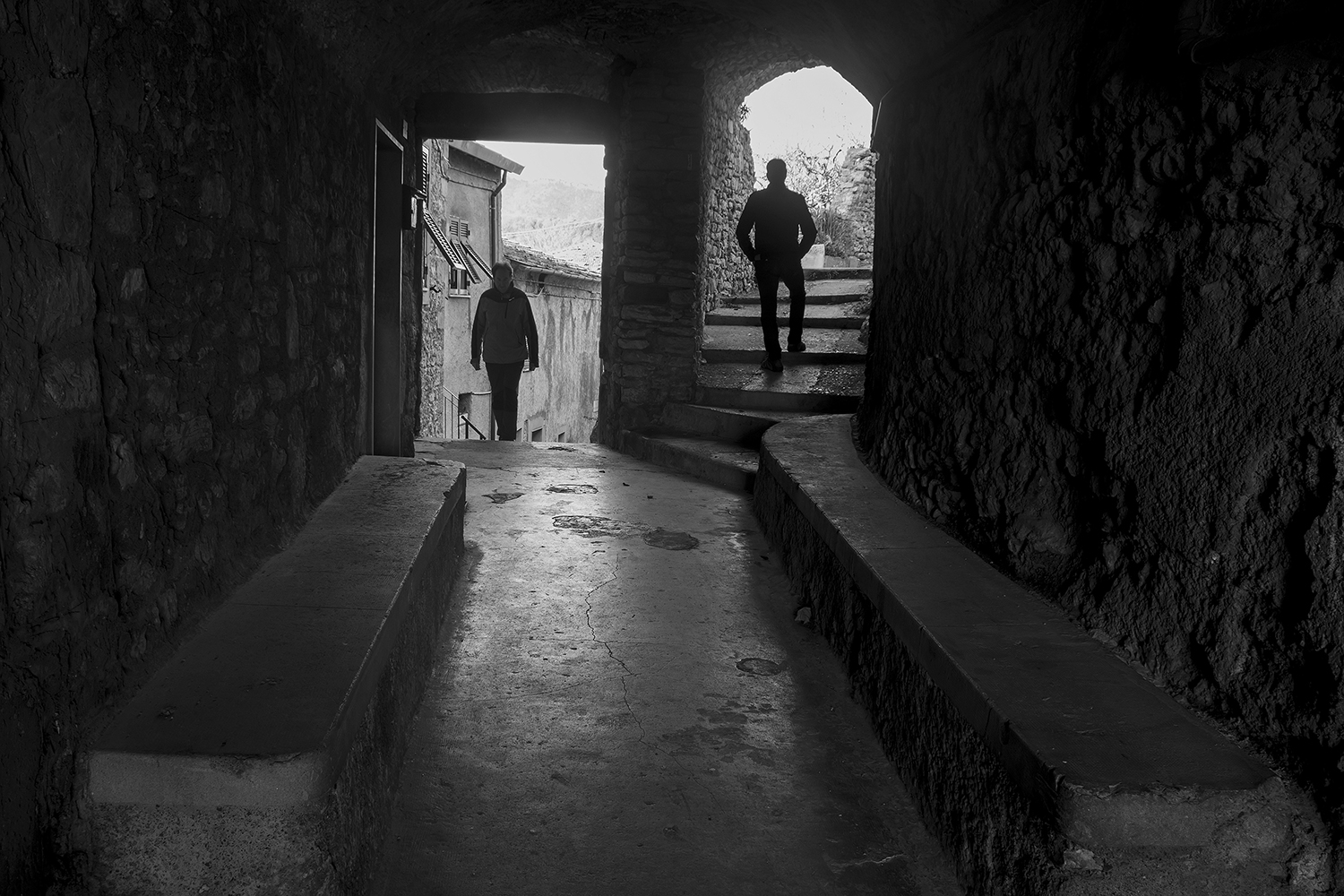 Up and down the streets of the village