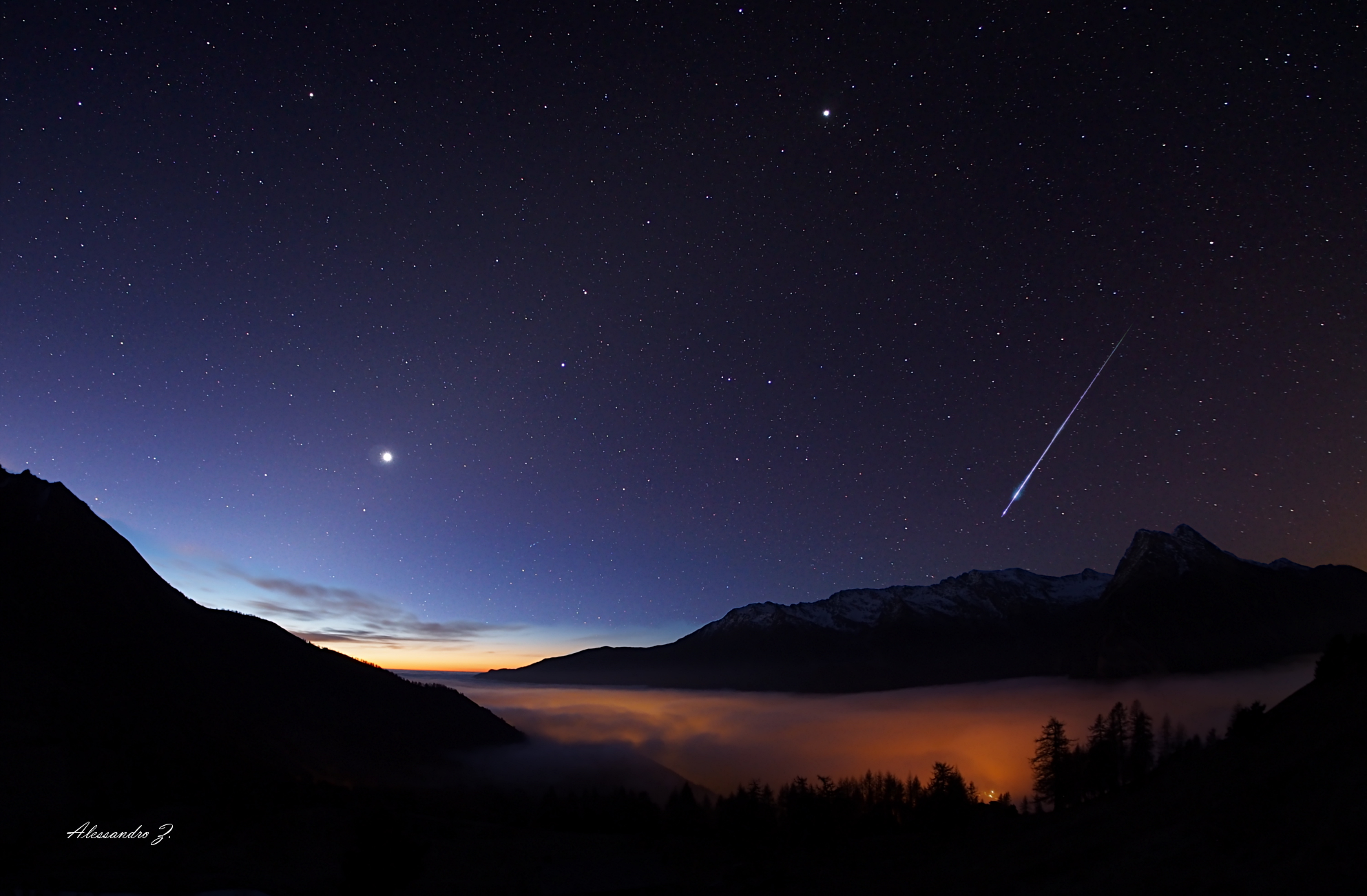 One night in search of the Geminids