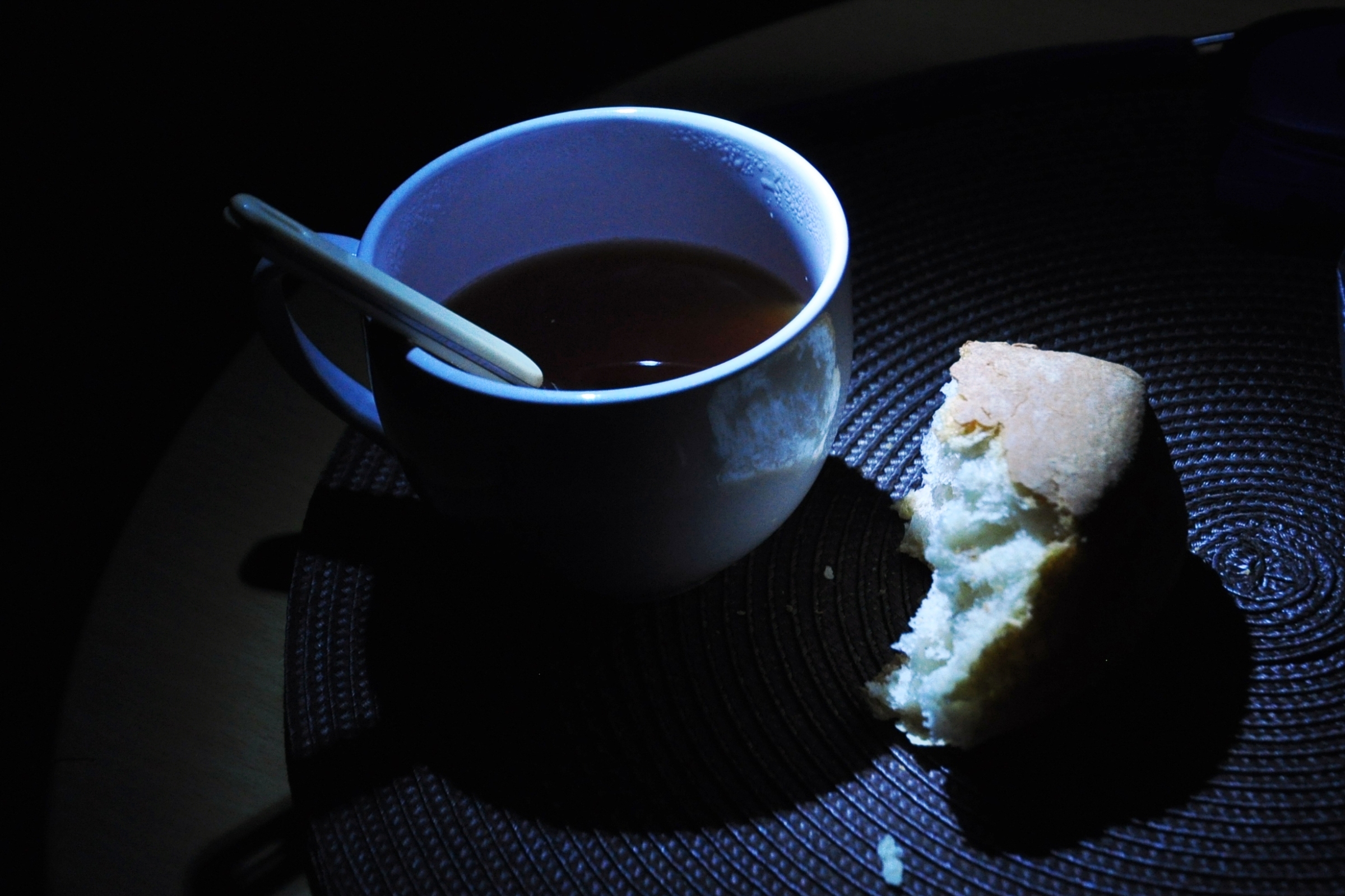 frugal meal in the dark