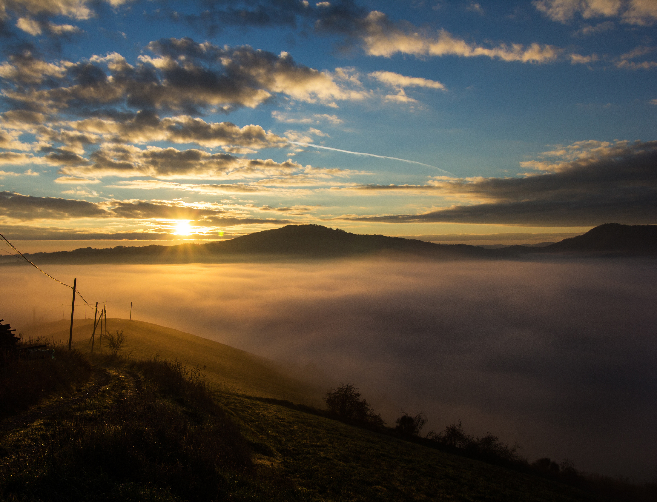 Above the fog dawn sings