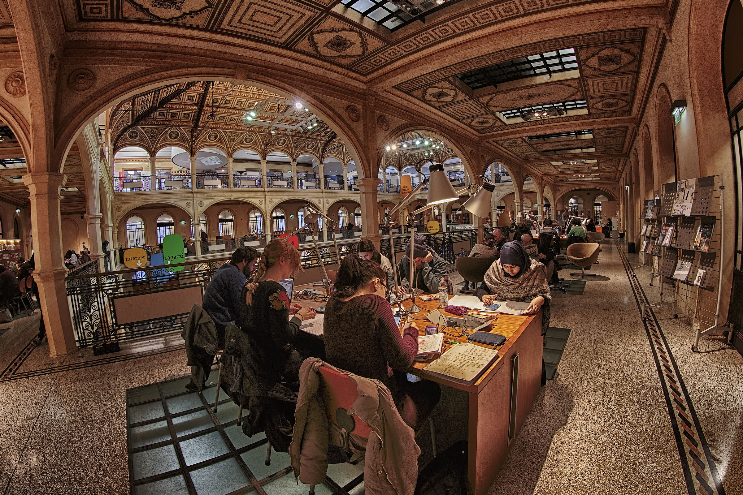 In education (Sala Borsa Bologna)