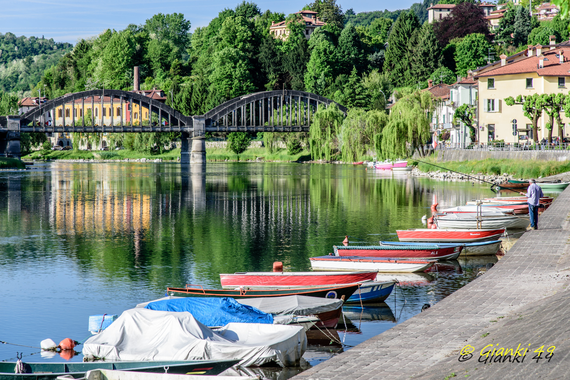 Brivio, boats sull'Adda.
