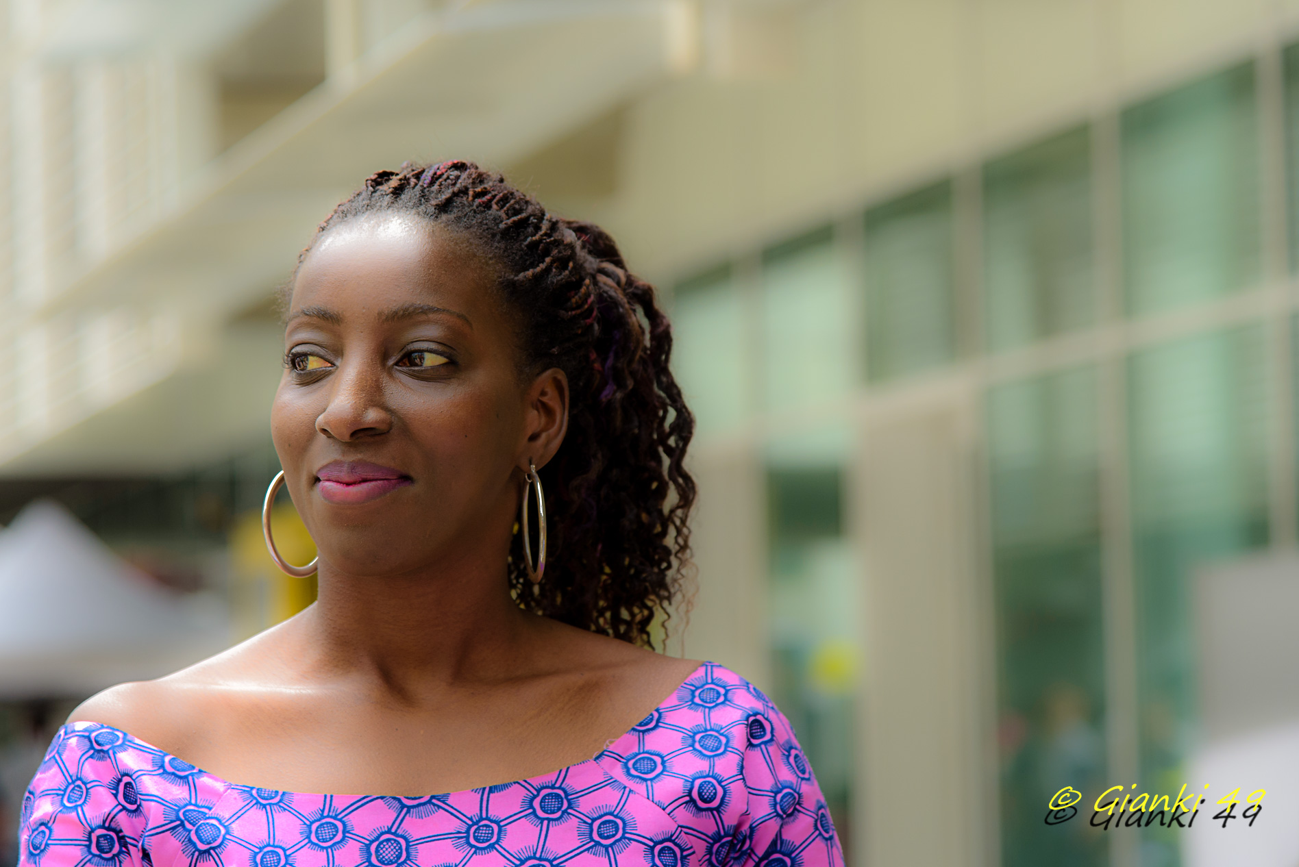 Portrait, costume parade of African countries.