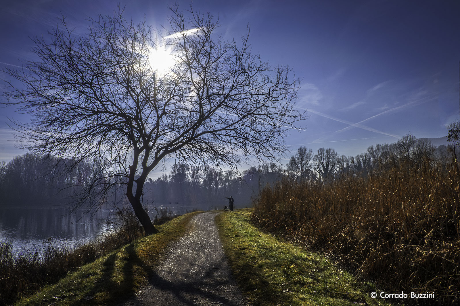 strolling along the river Adda