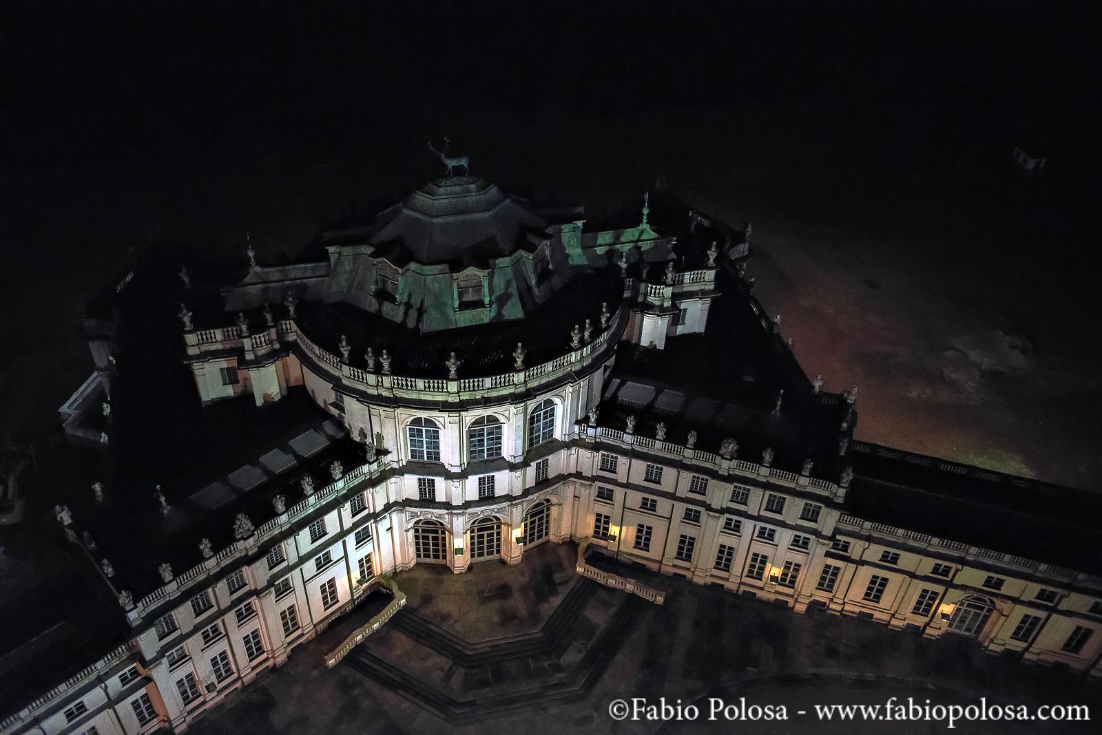 Stupinigi by night - Veduta aerea notturna