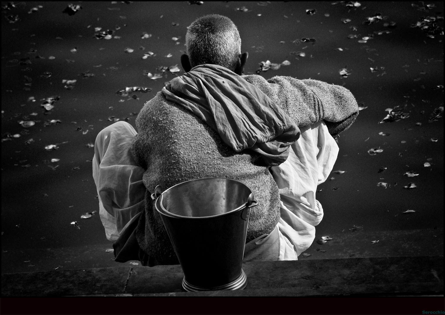Meditation in front of water