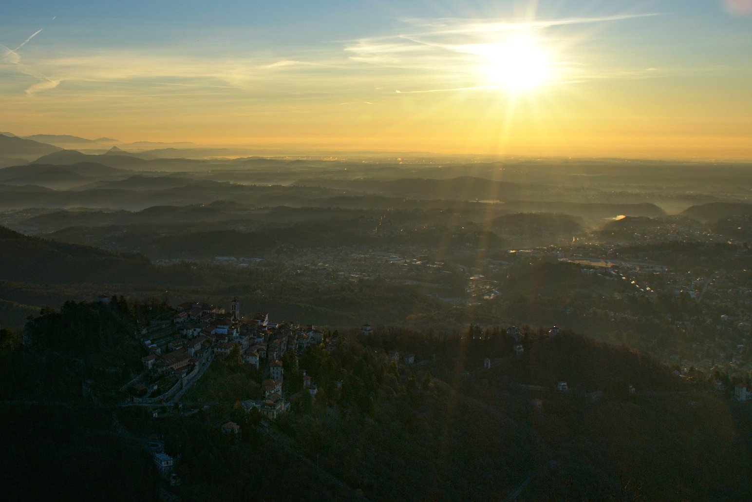 Dawn of Varese and the Santa Maria del Monte