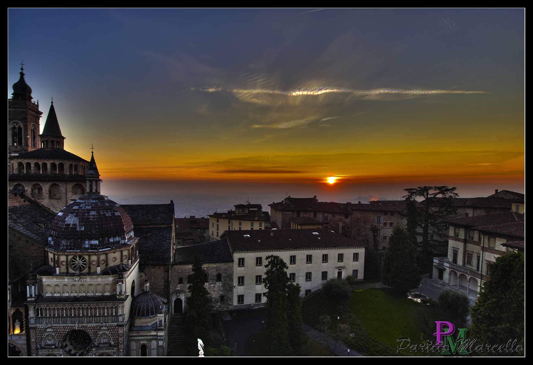 sunset Bergamo high