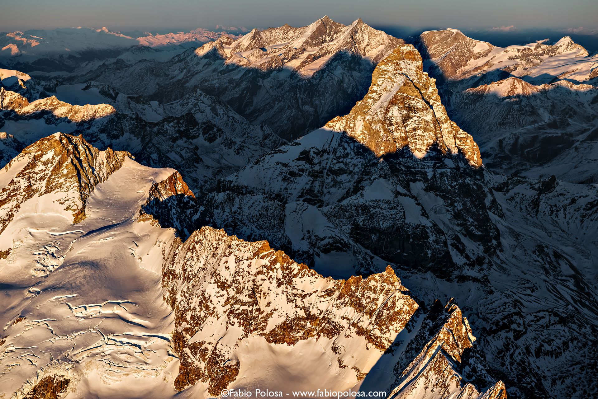 Cervino, Versante Italiano, Veduta aerea