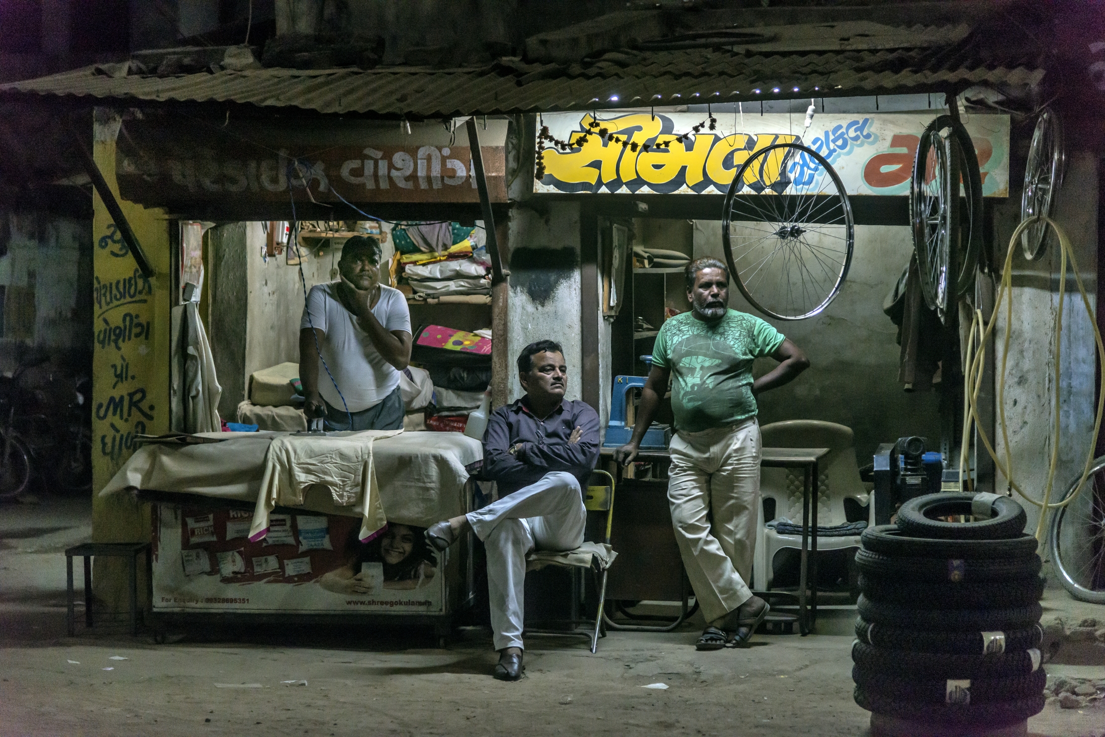 Gujarat 2015 - Una stireria a tarda sera