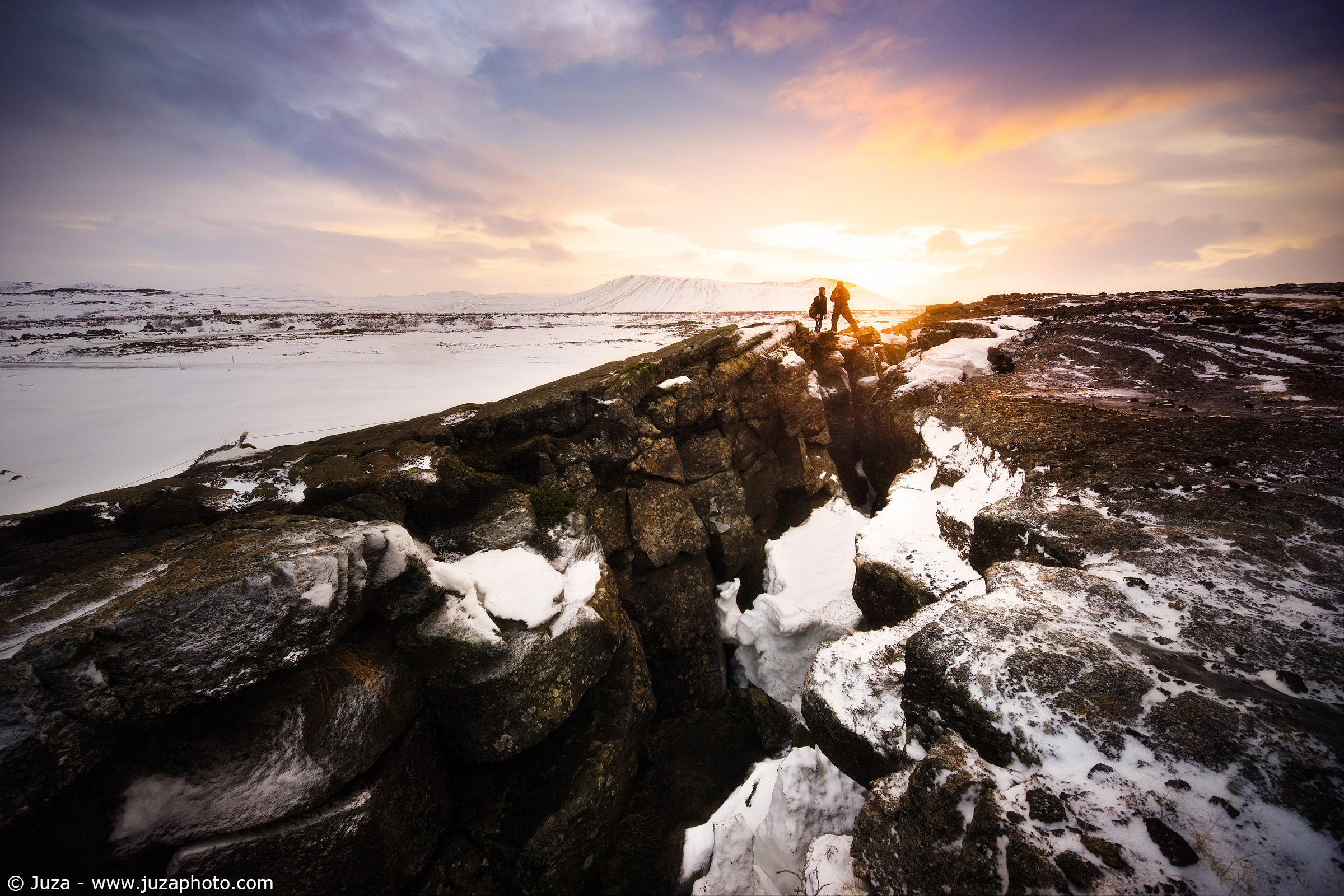 Sunset on Grjótagjá