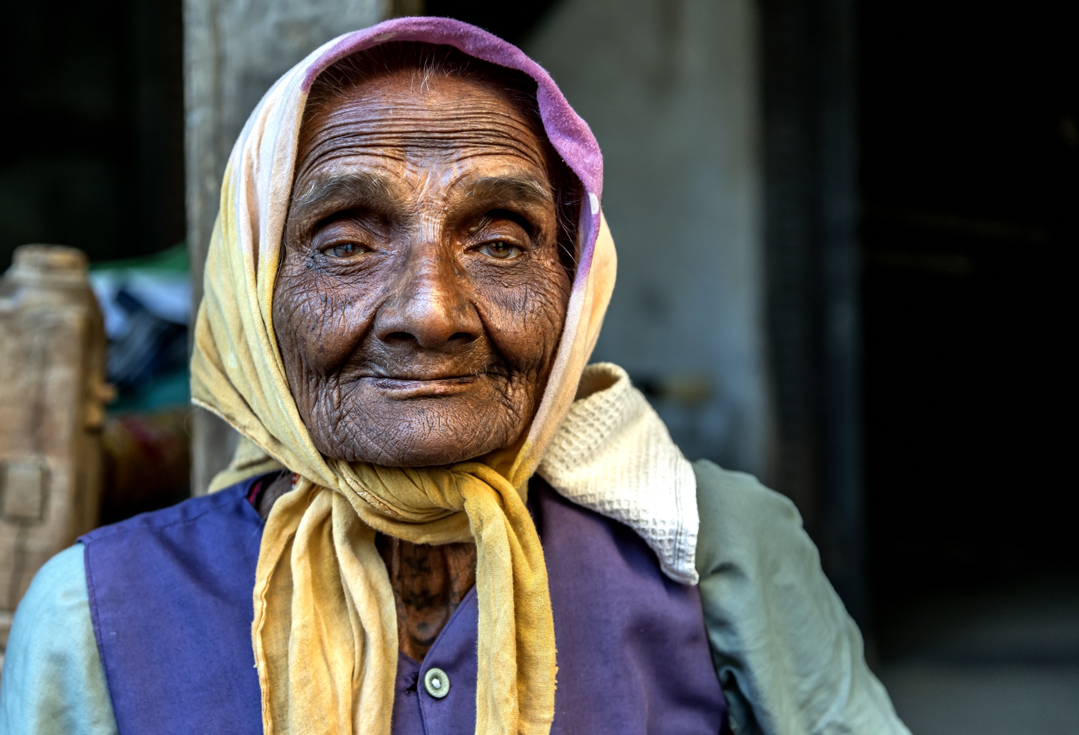 Gujarat 2015 - Anziana contadina