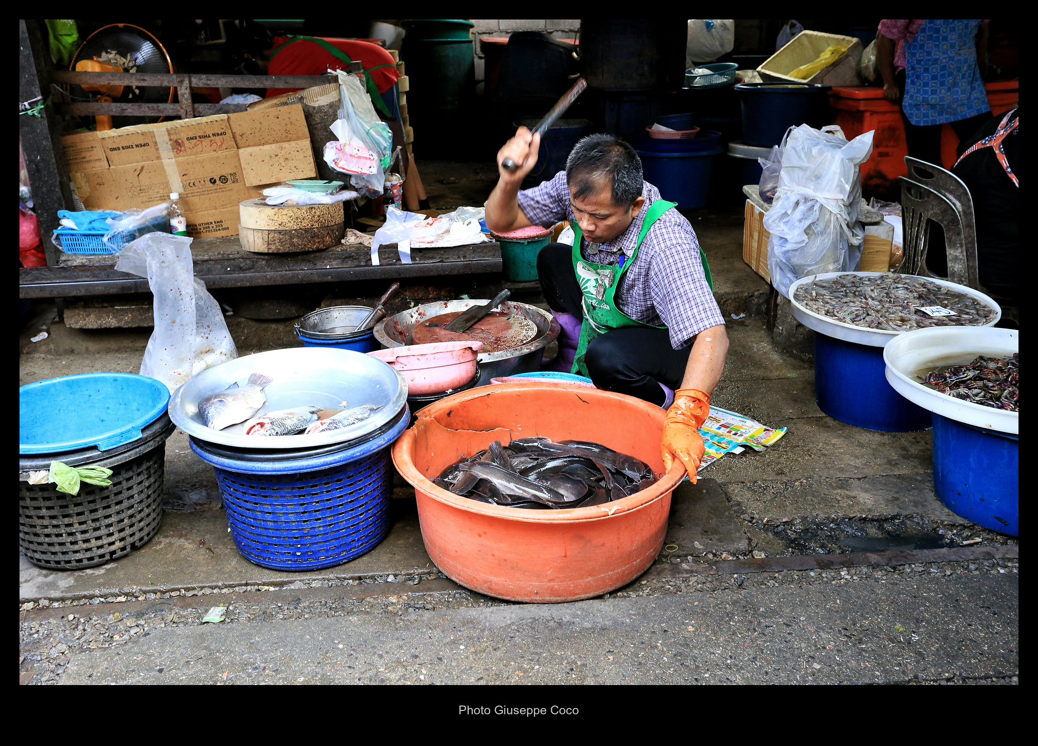 Maeklong Market (on track) - Bangkok