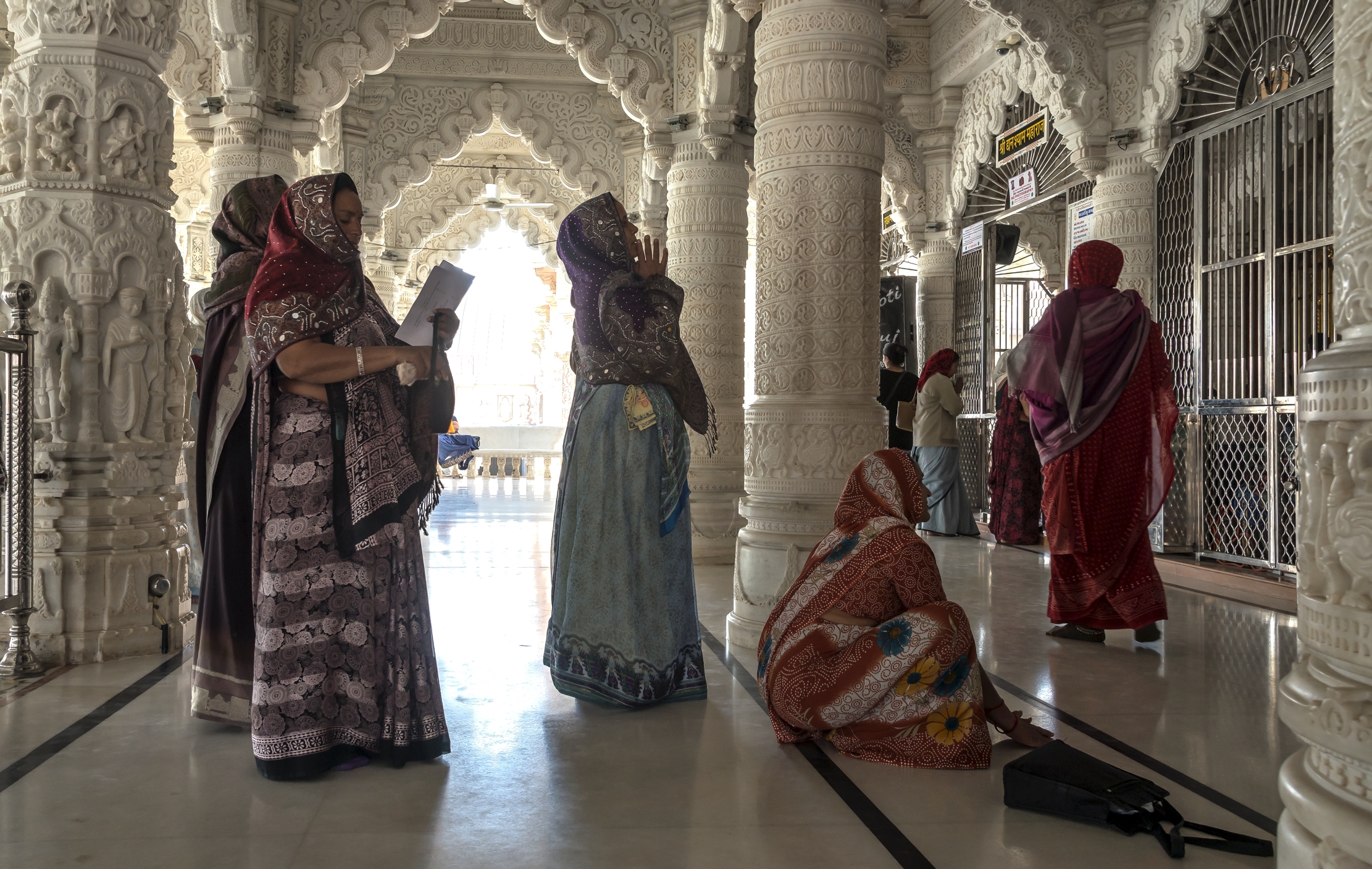 Gujarat 2015 - Pellegrine in Tempio Indù