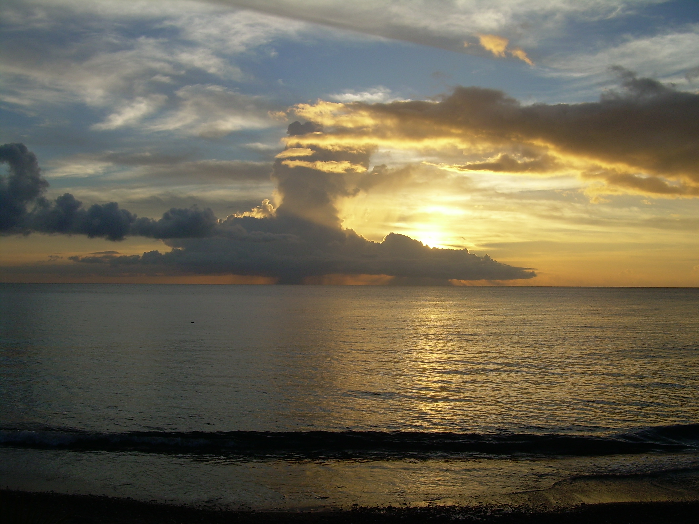 Lights Caribbean sunset