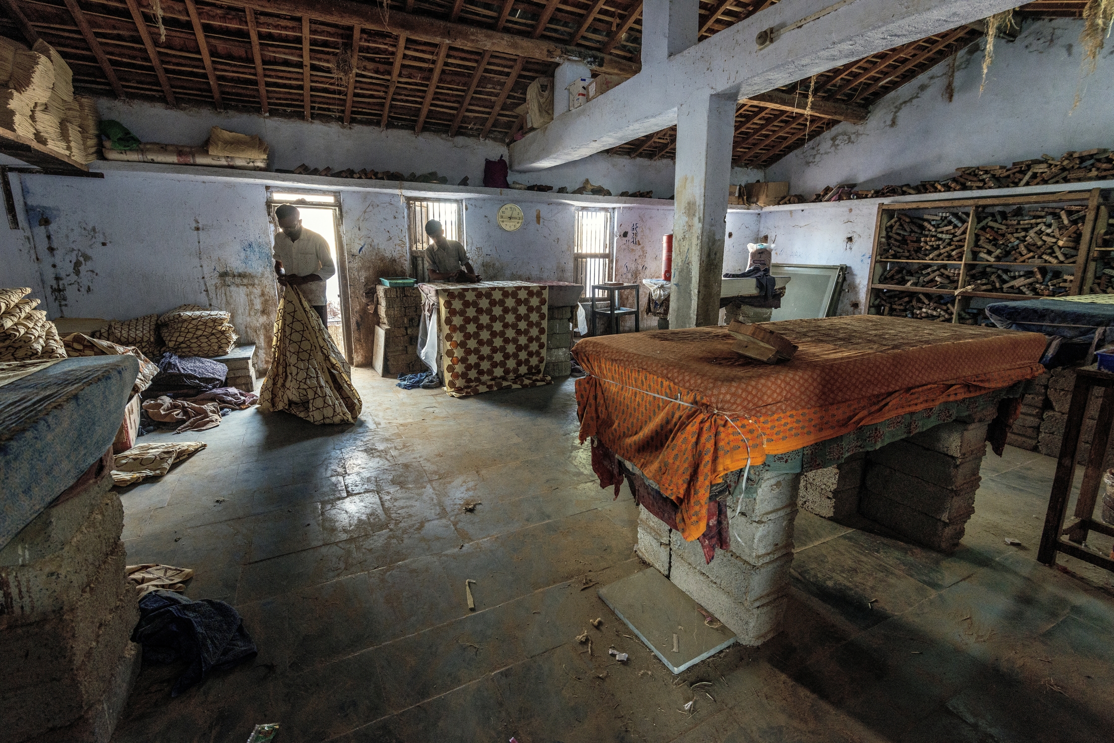 Gujarat 2015 - In a textile factory and dyeing