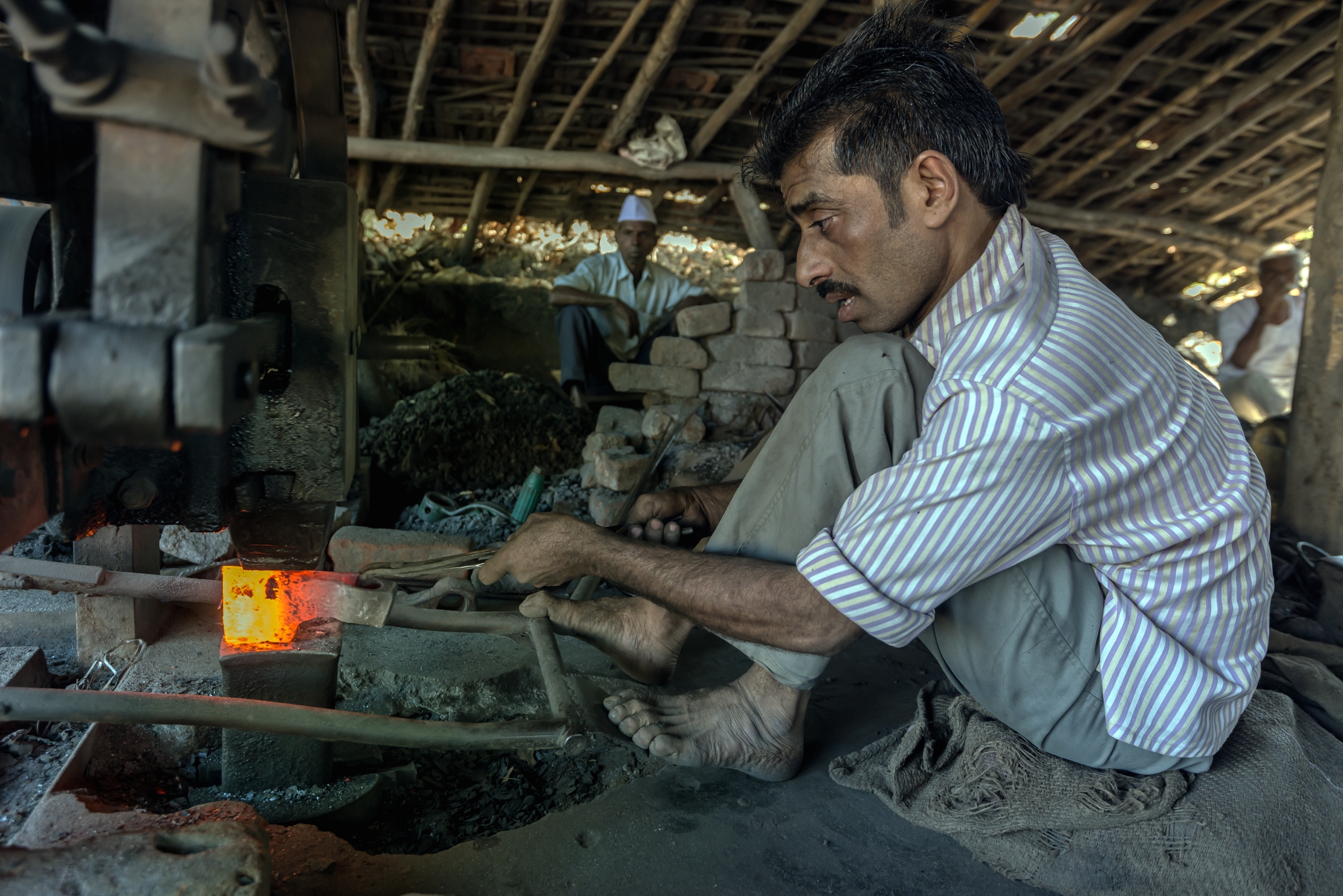 Gujarat 2015 - A blacksmith in a village