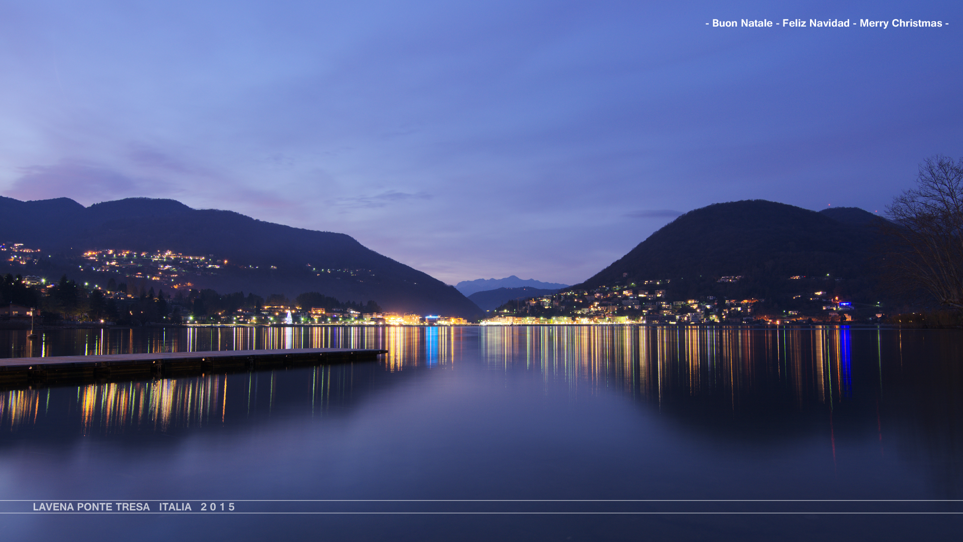 Postcard Merry Christmas - Ponte Tresa, Italy