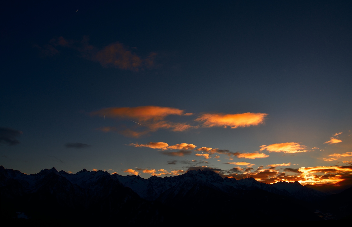 Sunset in Val di Sole.