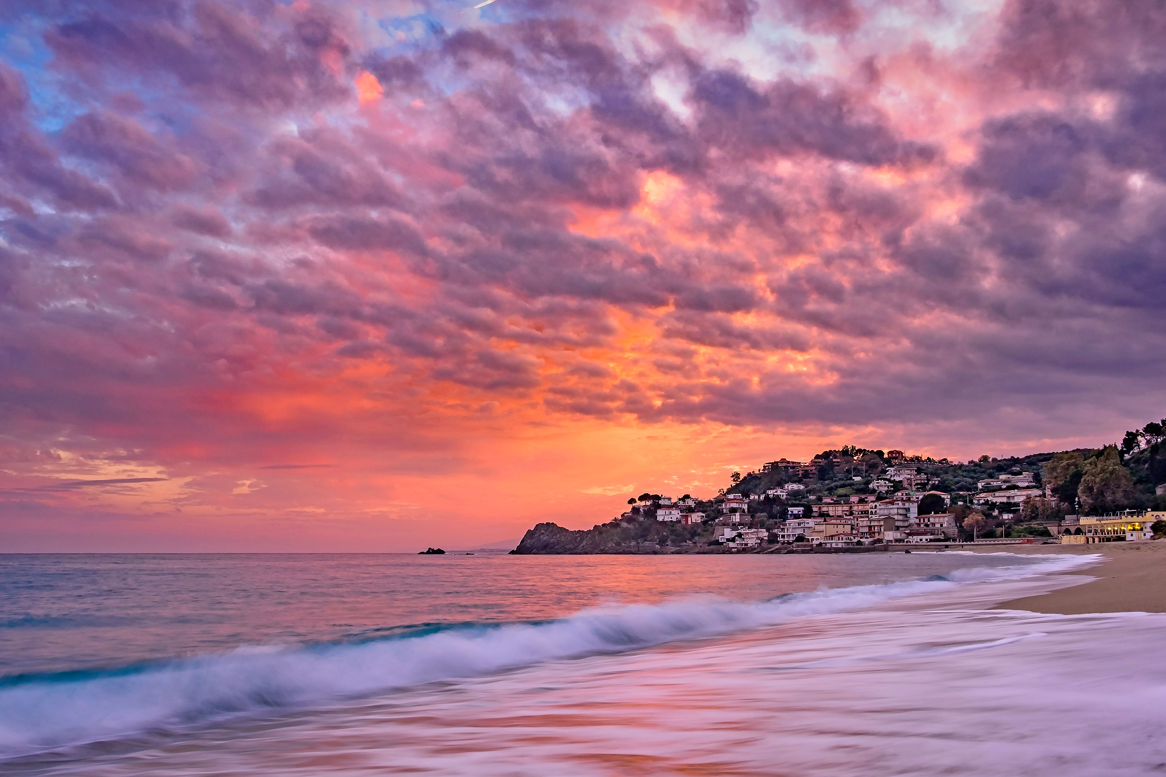 A warm sunset after the rain