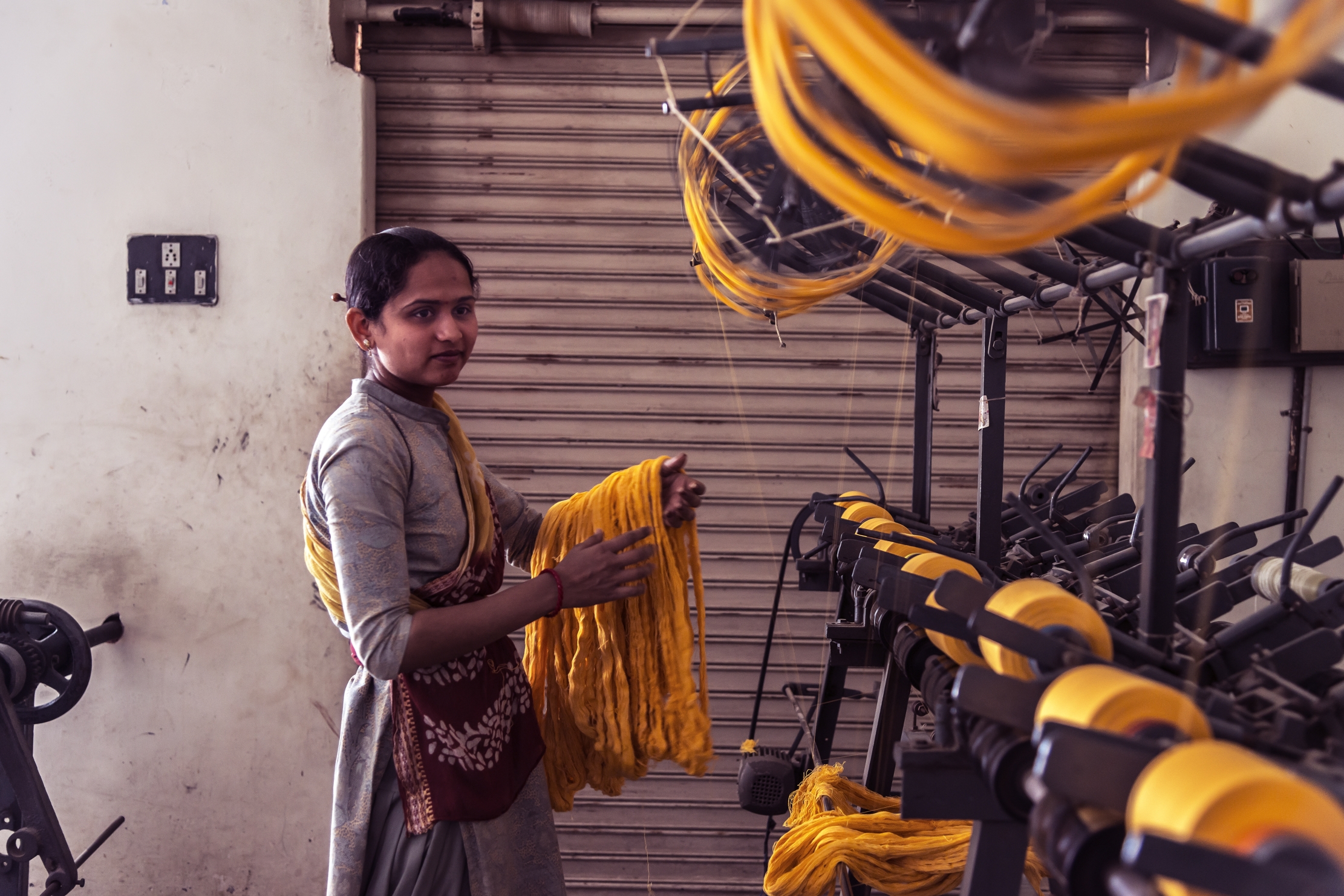 Gujarat 2015 - In una fabbrica tessile