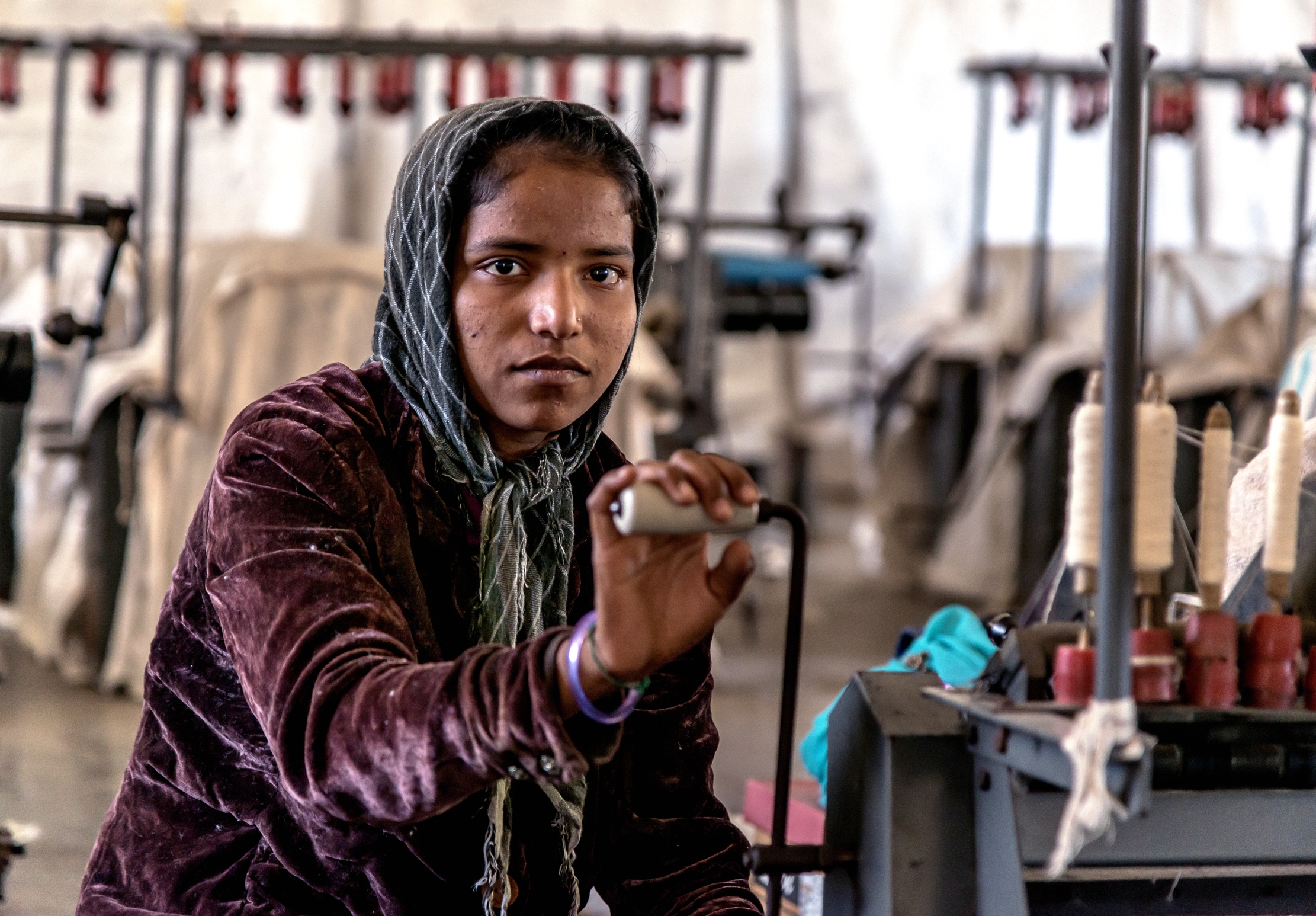 Gujarat 2015 - In una  fabbrica tessile