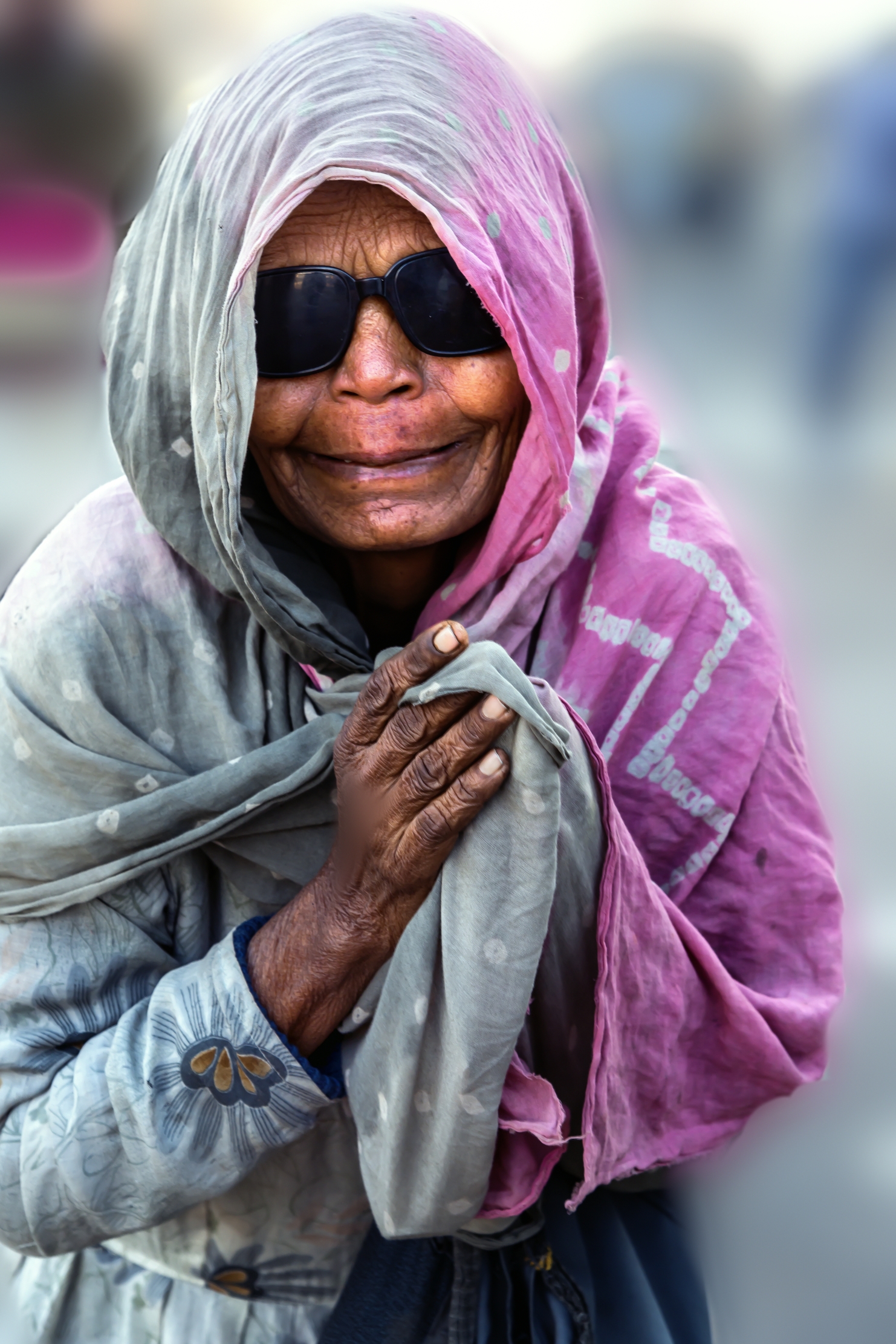 Gujarat 2015  - Mendicante a Bhuj
