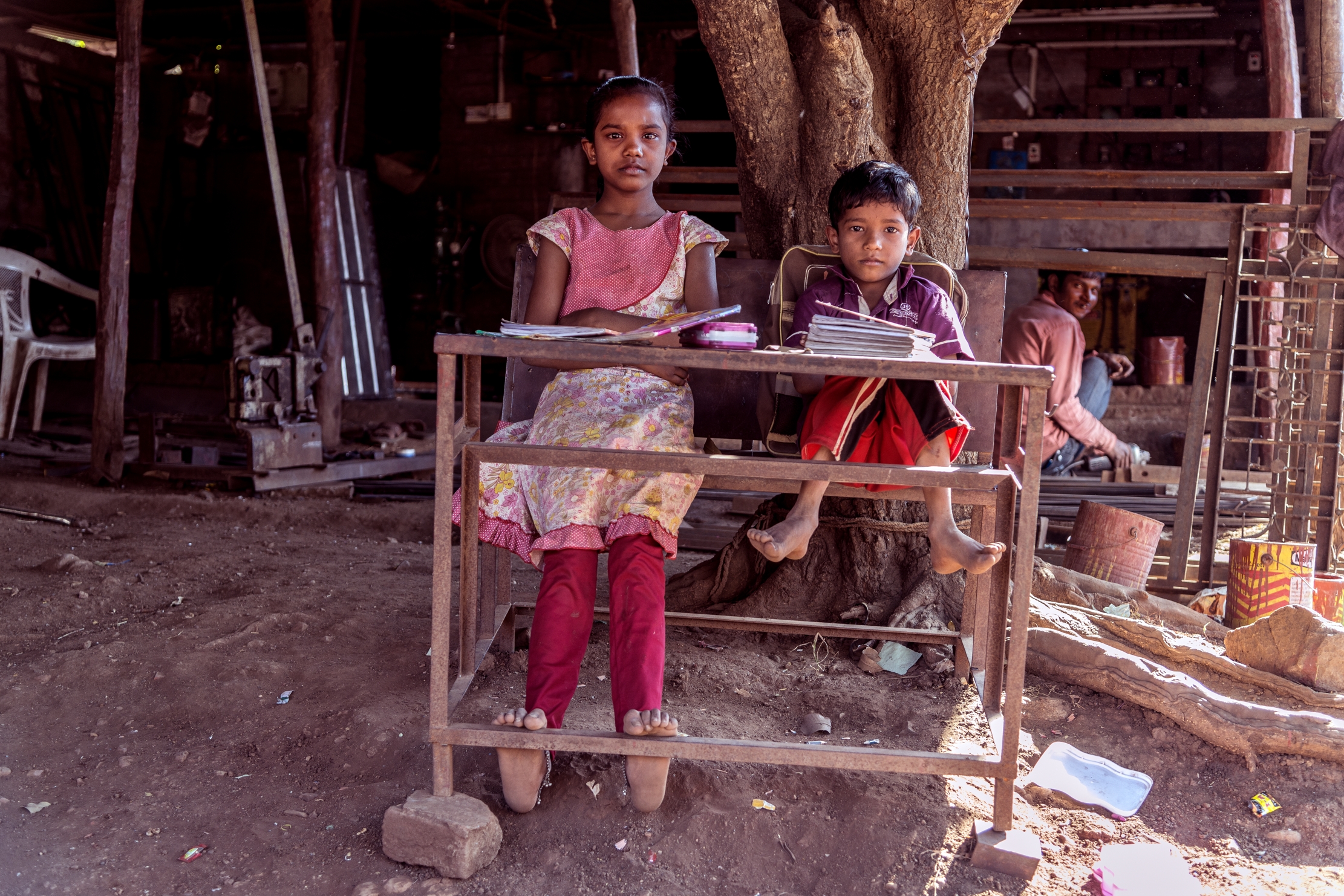 Gujarat 2015 - In un mercato.....studiare all'aperto