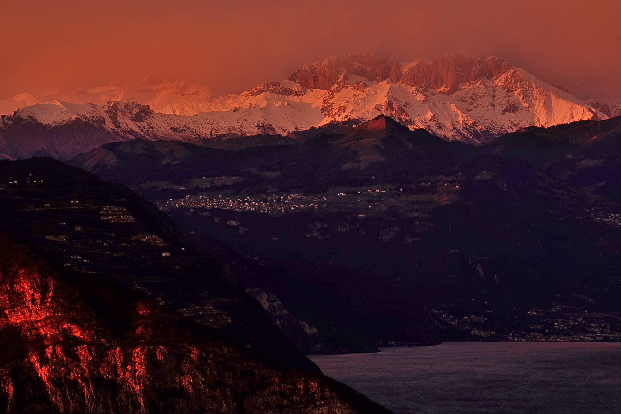 The Presolana view from near the Madonna del Corno