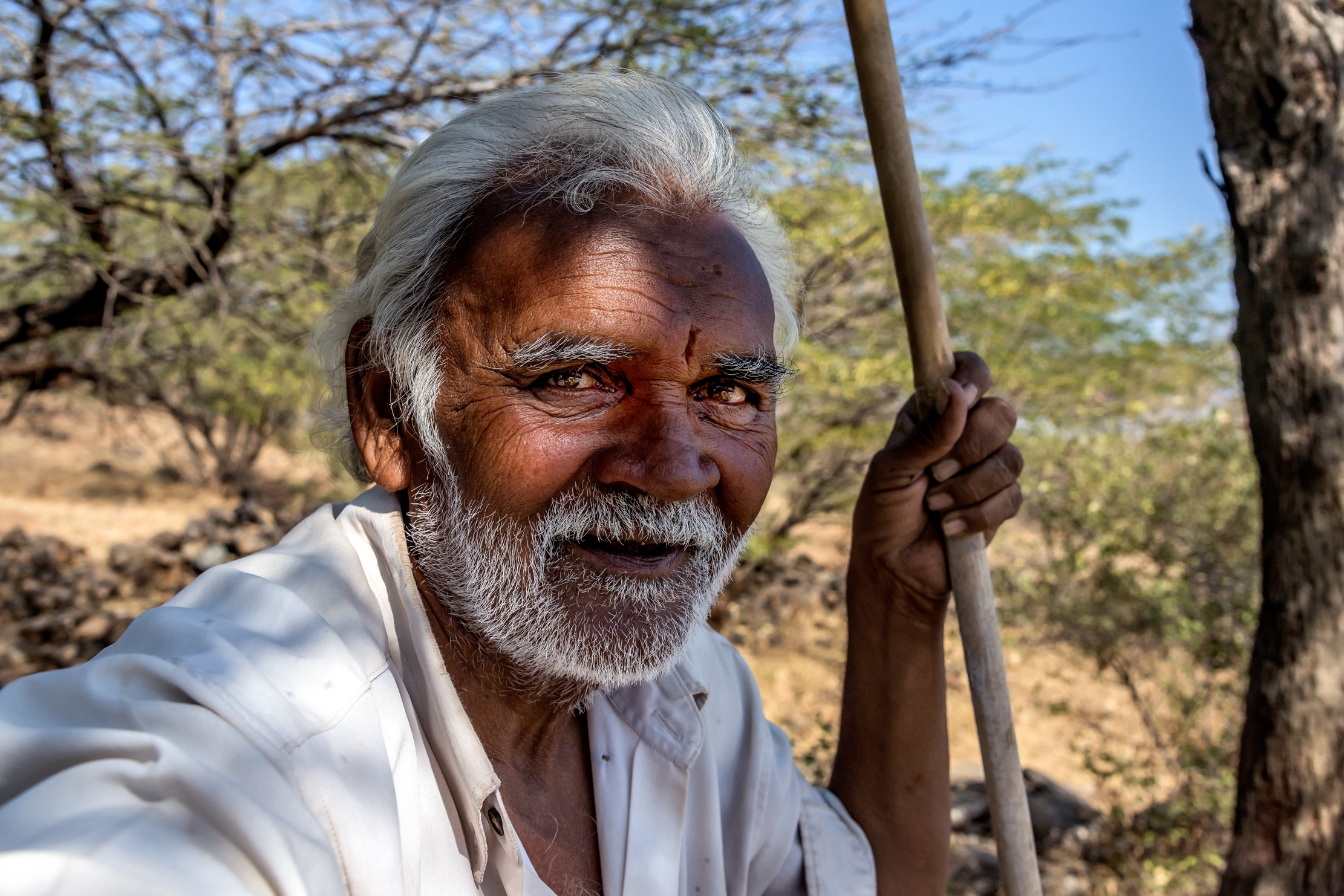 Gujarat 2015 - Pellegrino sul  monte Shatrunjaya