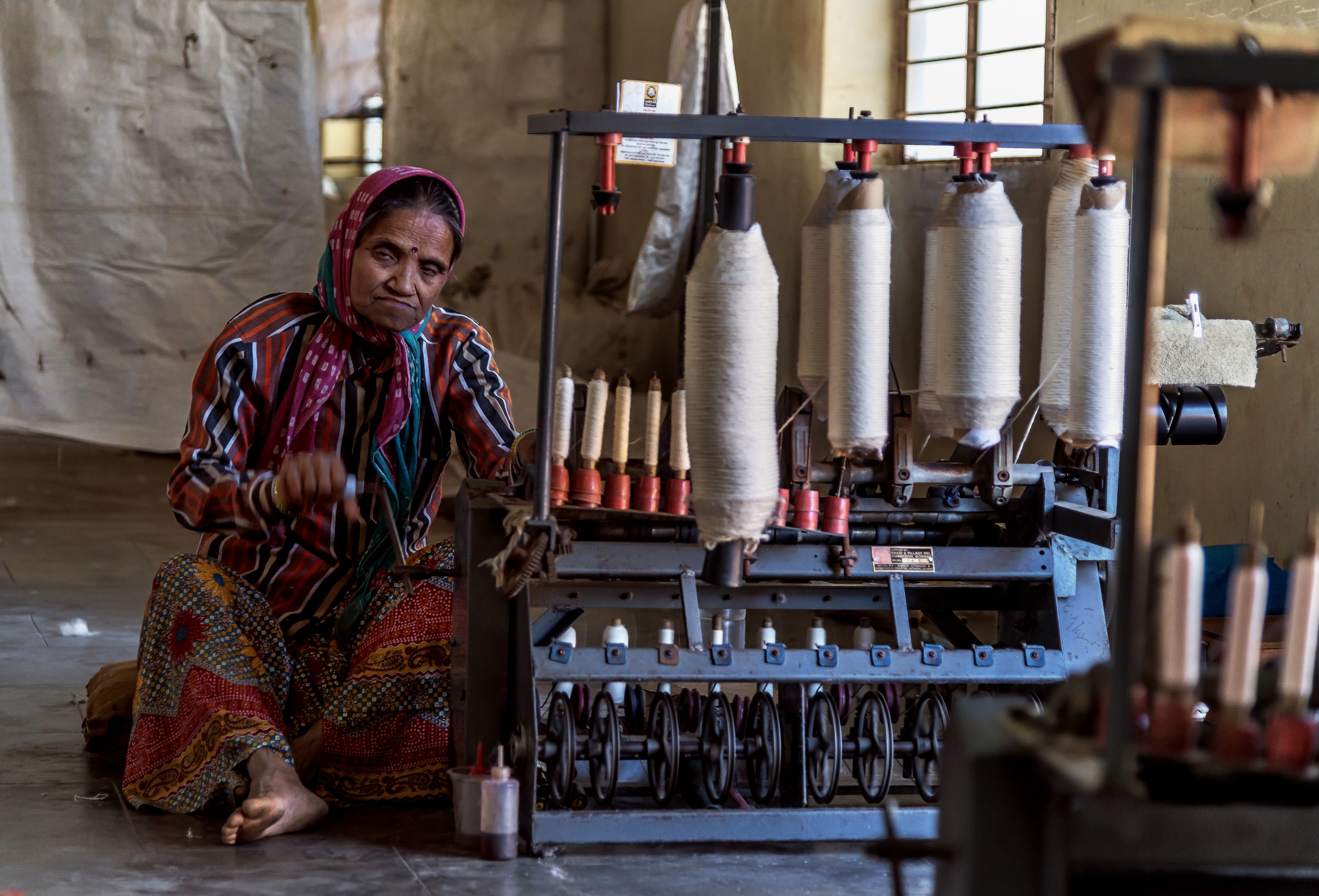 Gujarat 2015 - In una fabbrica tessile