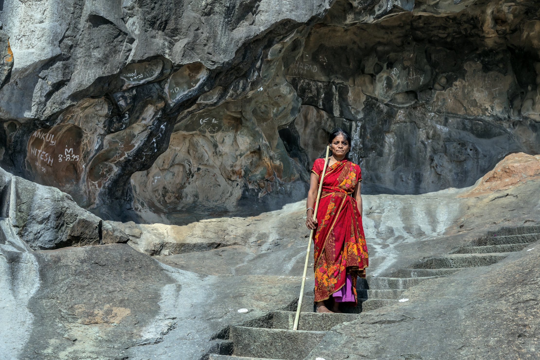 Gujarat 2015 - Pellegrina sul  monte Shatrunjaya