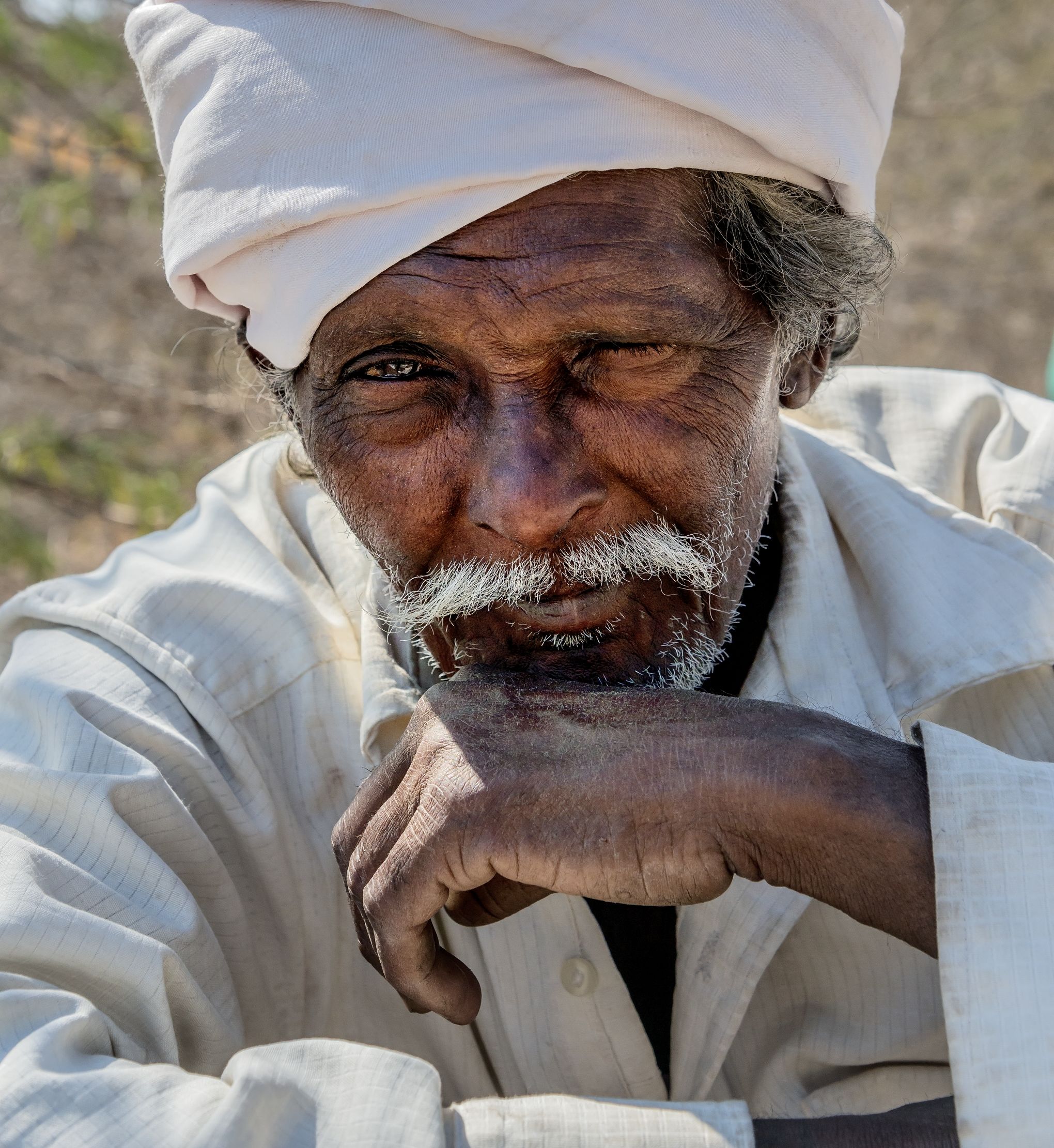 Gujarat 2015 - Pellegrino sul  monte Shatrunjaya
