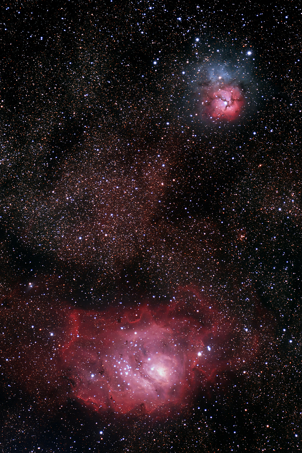 M8 and M20 in Sagittarius