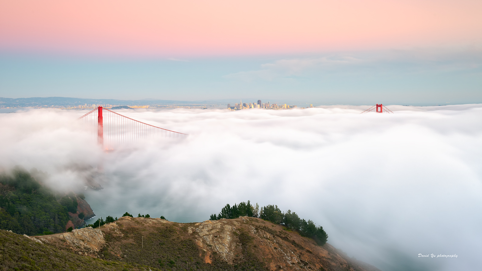 Sunset low fog San Francisco