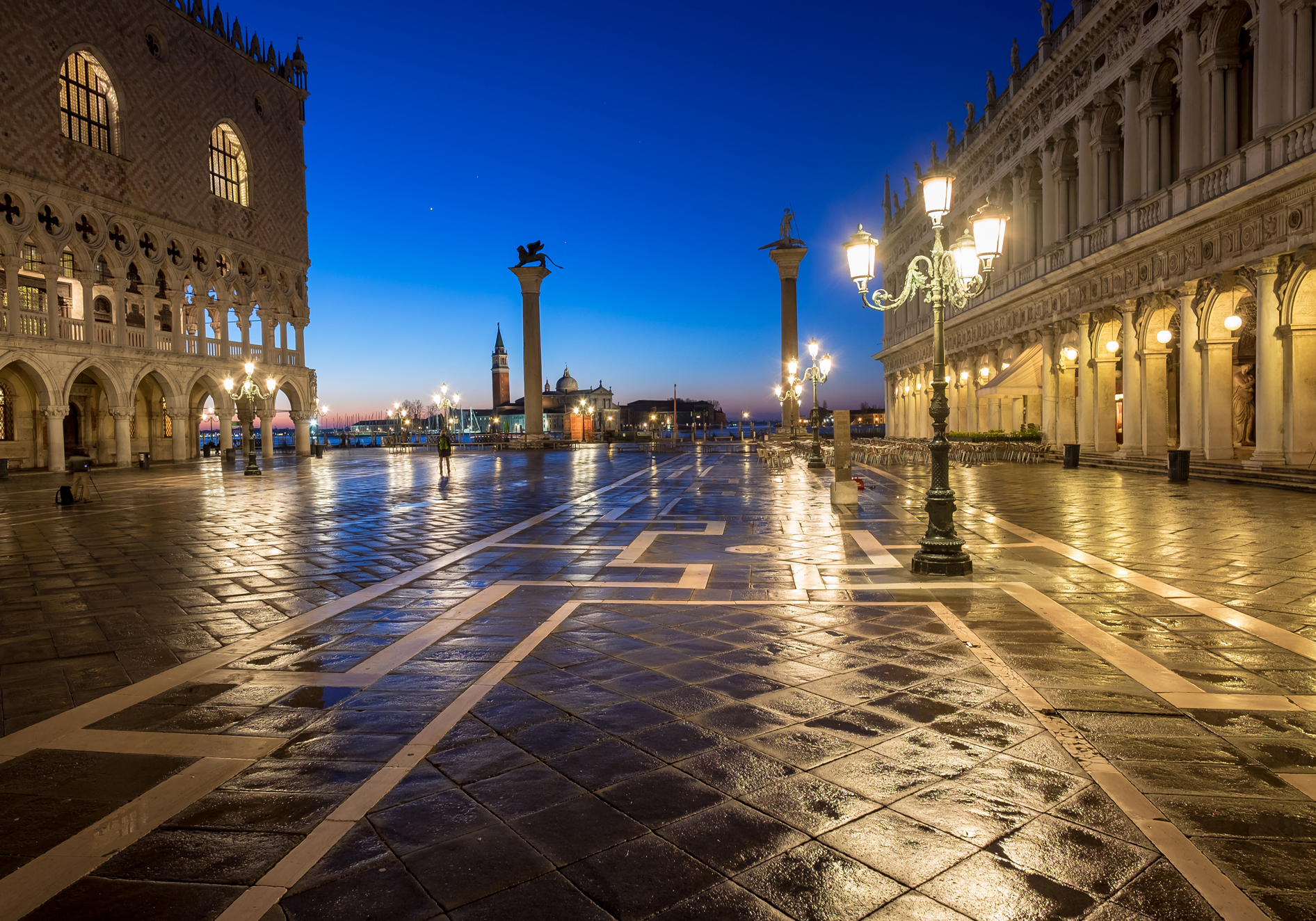 In the early morning Venice