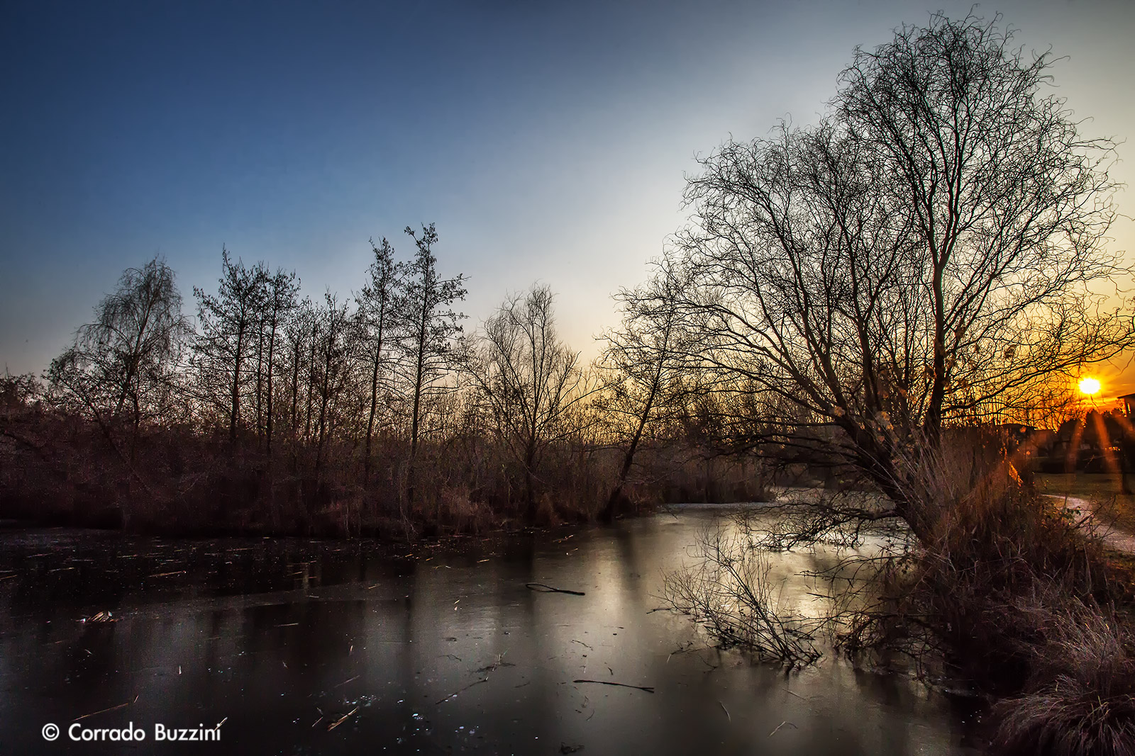 Lake Sartirana - frozen lake