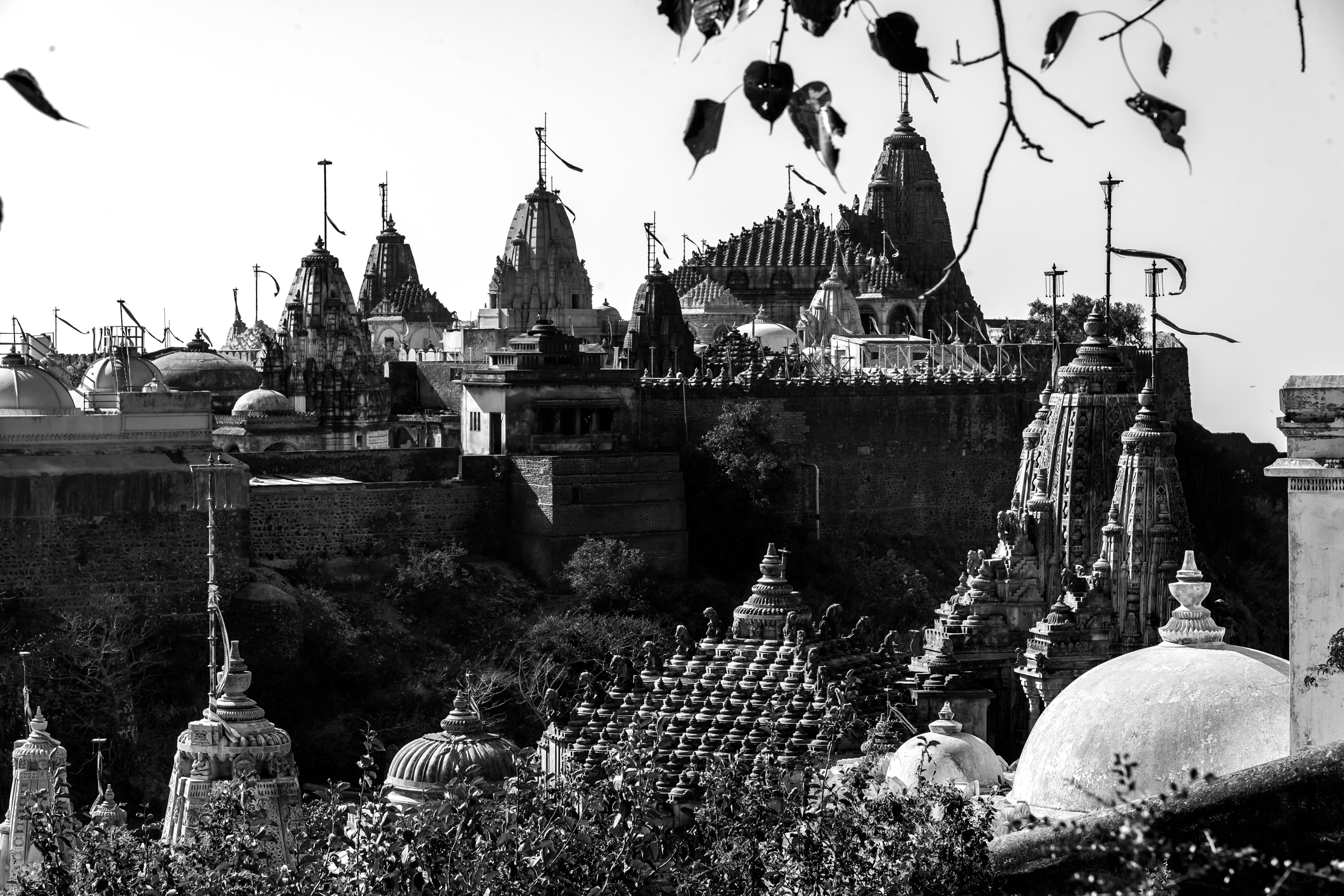 Gujarat 2015 - Templi sul monte Shatrunjaya B&W