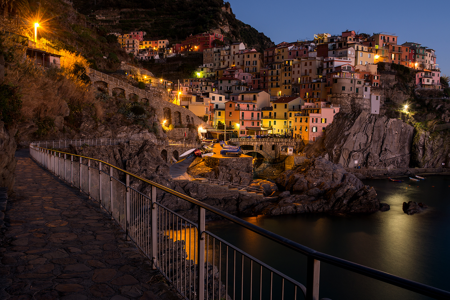 Manarola in blue