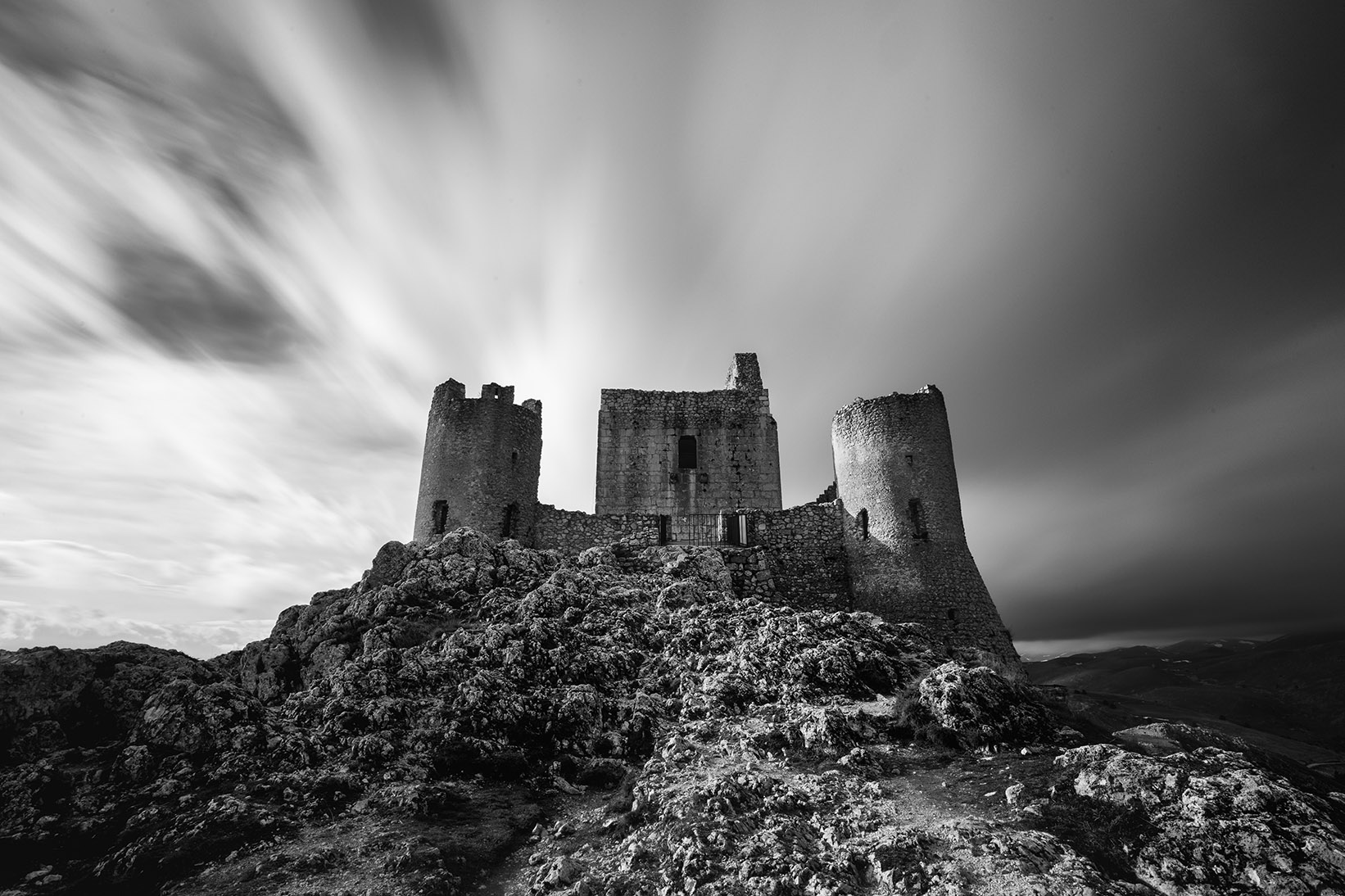 Rocca Calascio in bn