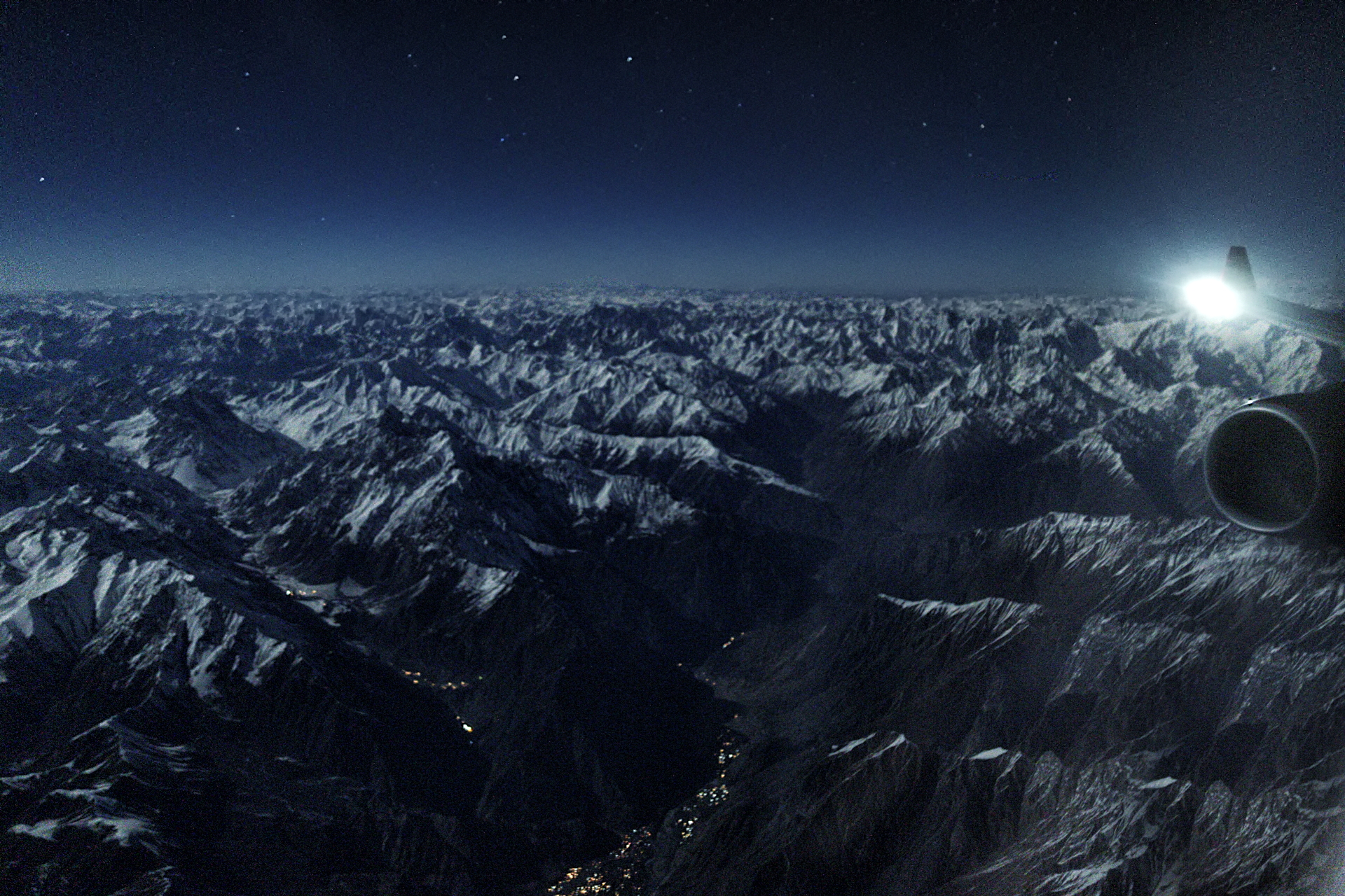 Night Flight over Rakaposhi