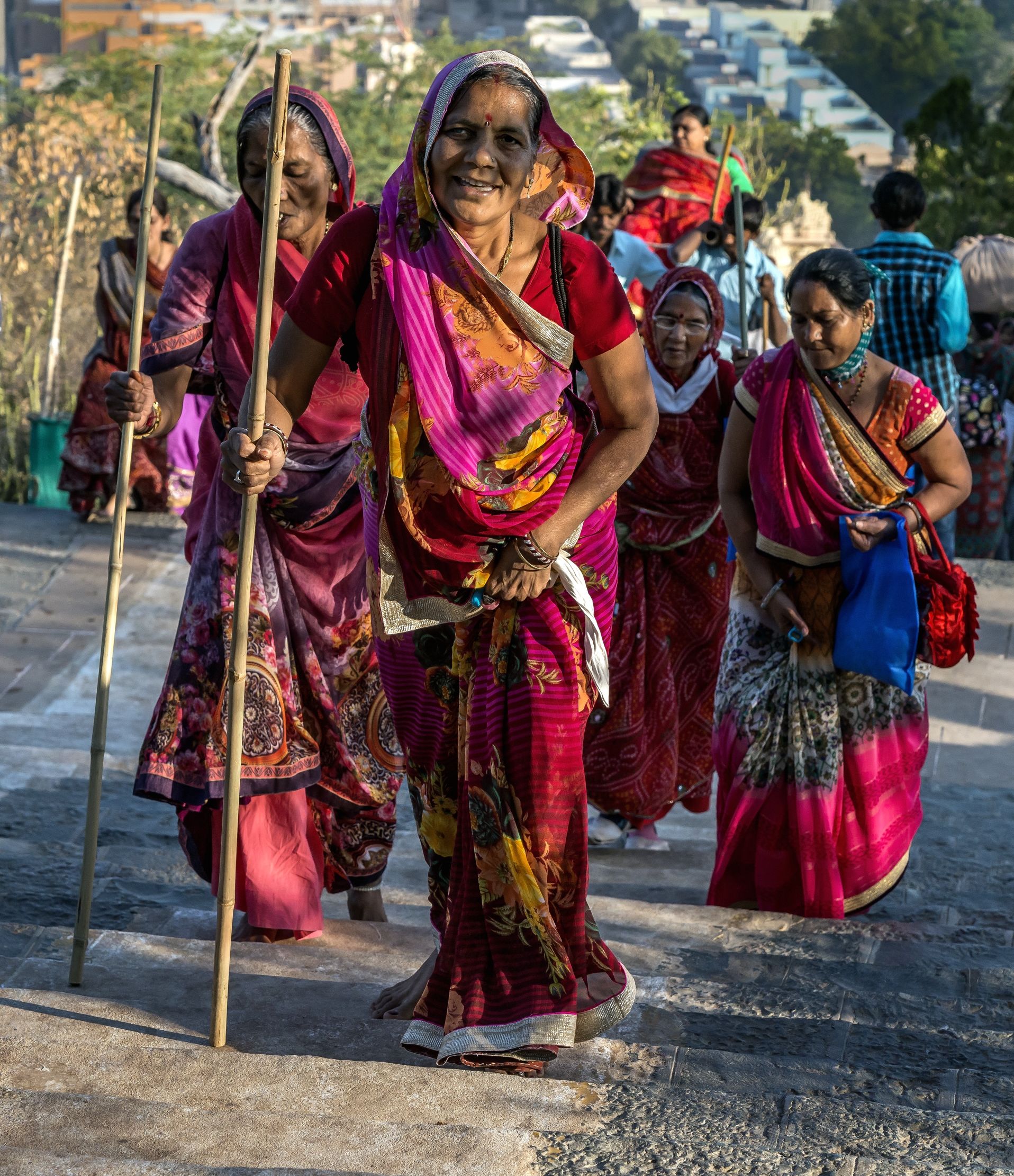 Gujarat 2015 - ellegrini ai templi del mont Shatrunjaya
