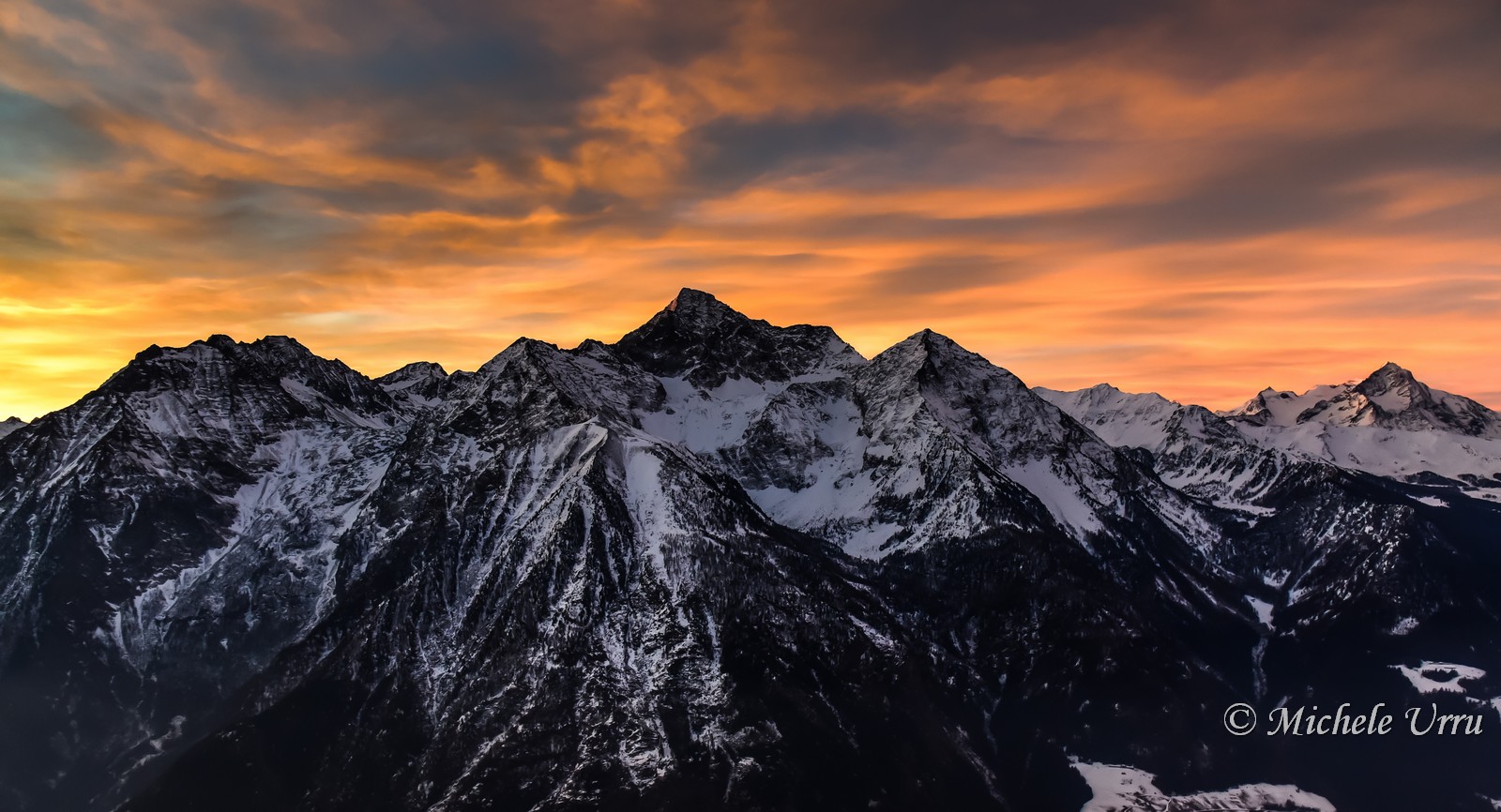 Alba sulle alpi a 2500 mt di quota