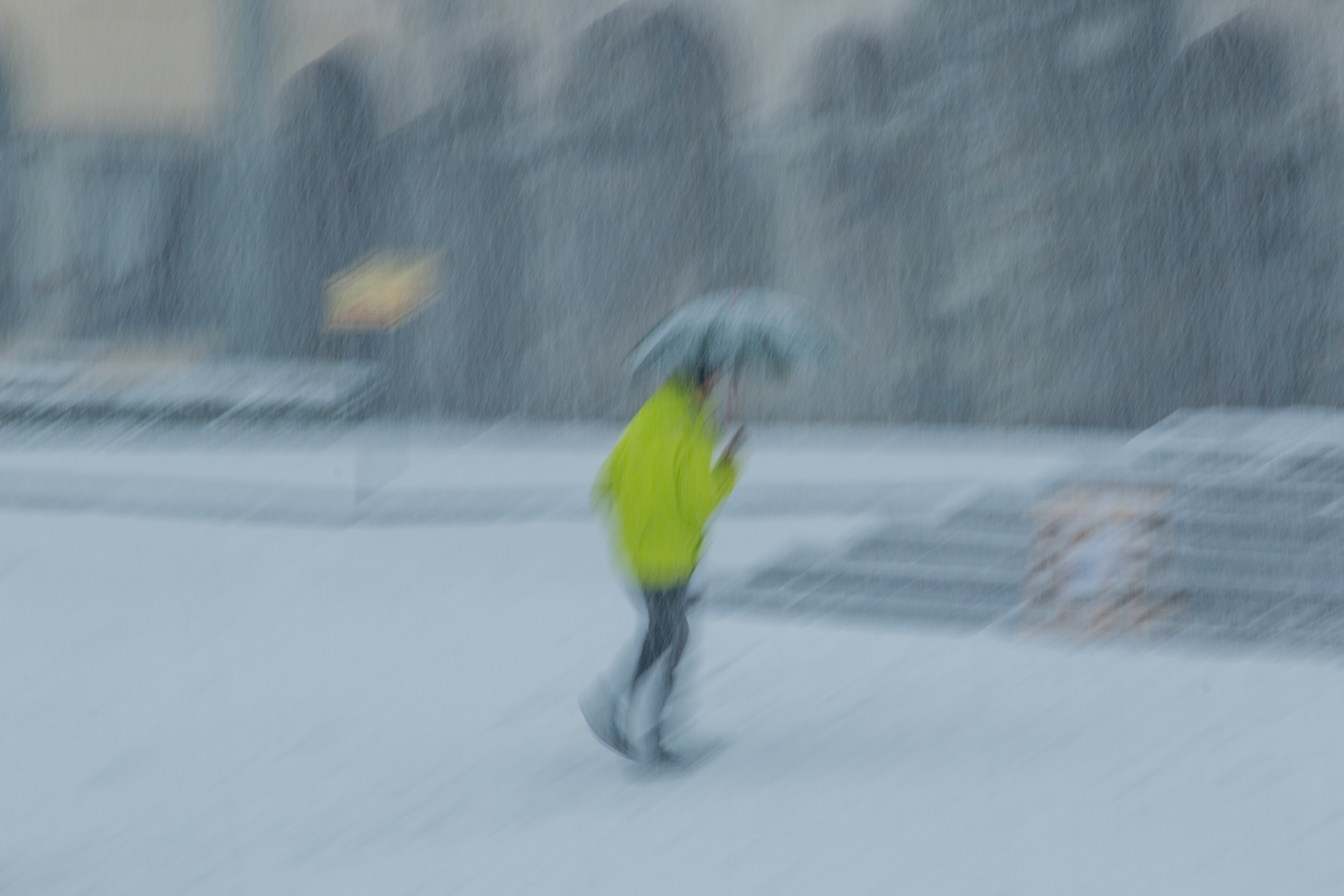 at a fast pace in the Snow