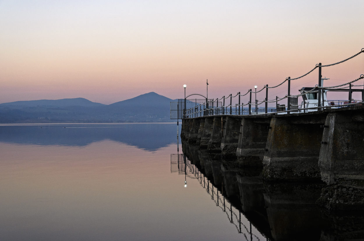 Winter sunset on Lake Bracciano