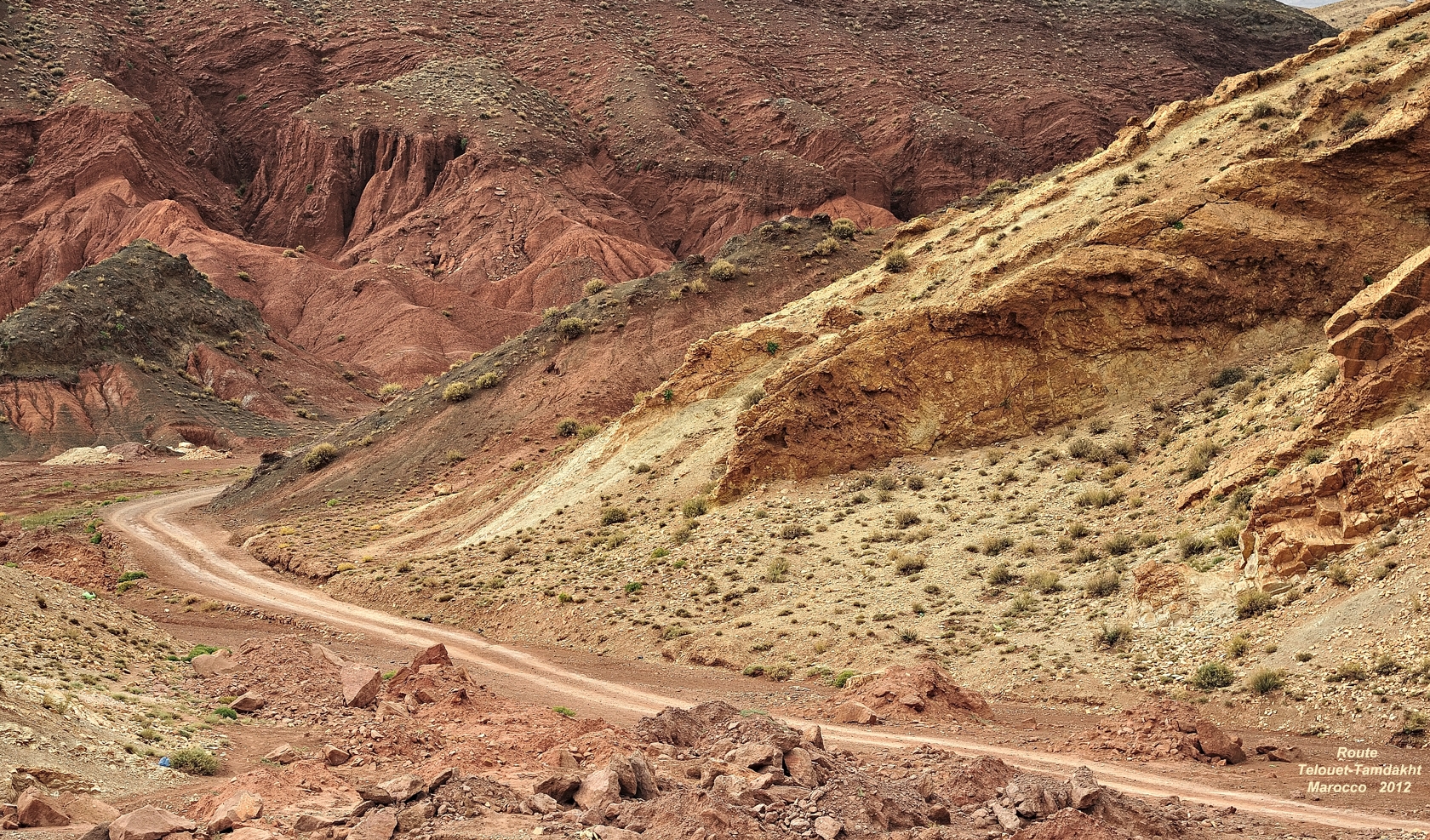 Paesaggio caratteristico, route Telouet-Tamdakht