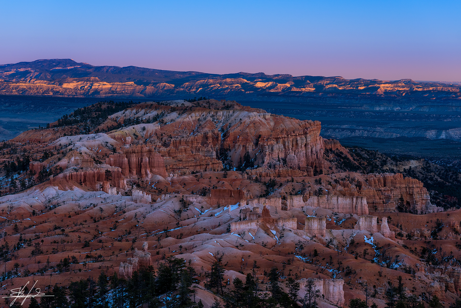 Cala la sera al Bryce Canyon