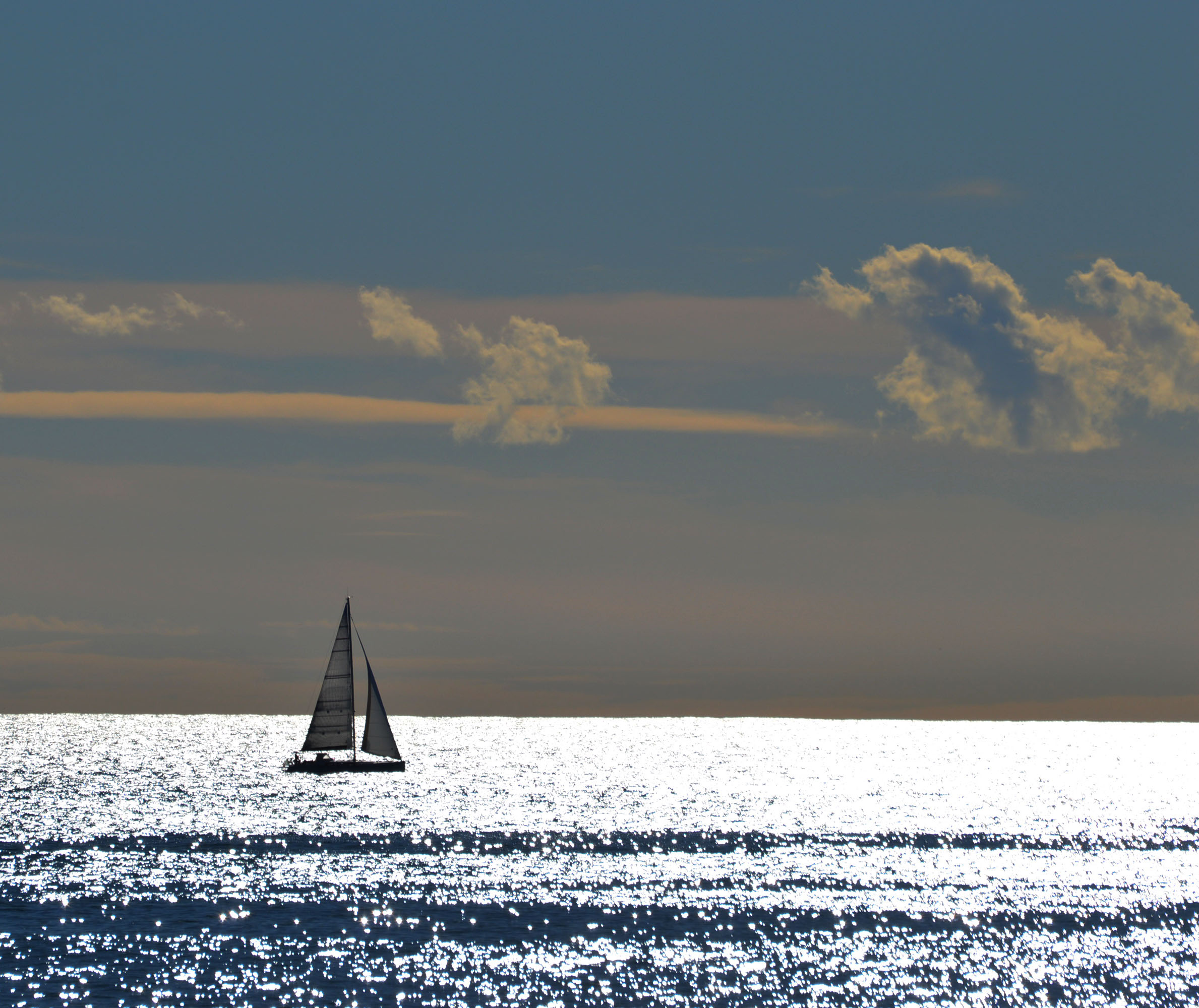 only in the middle of the sea