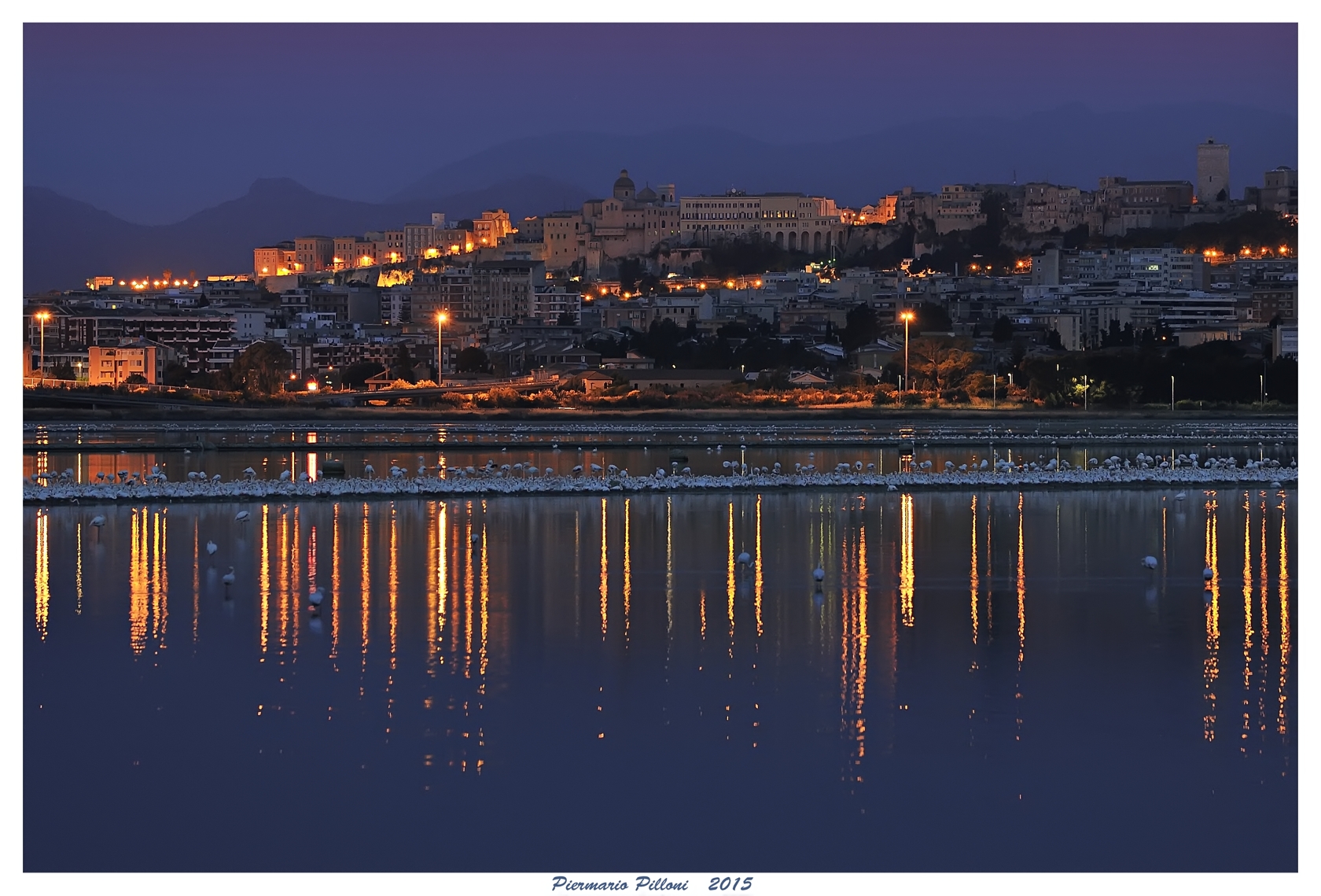 Cagliari all'alba da Molentargius